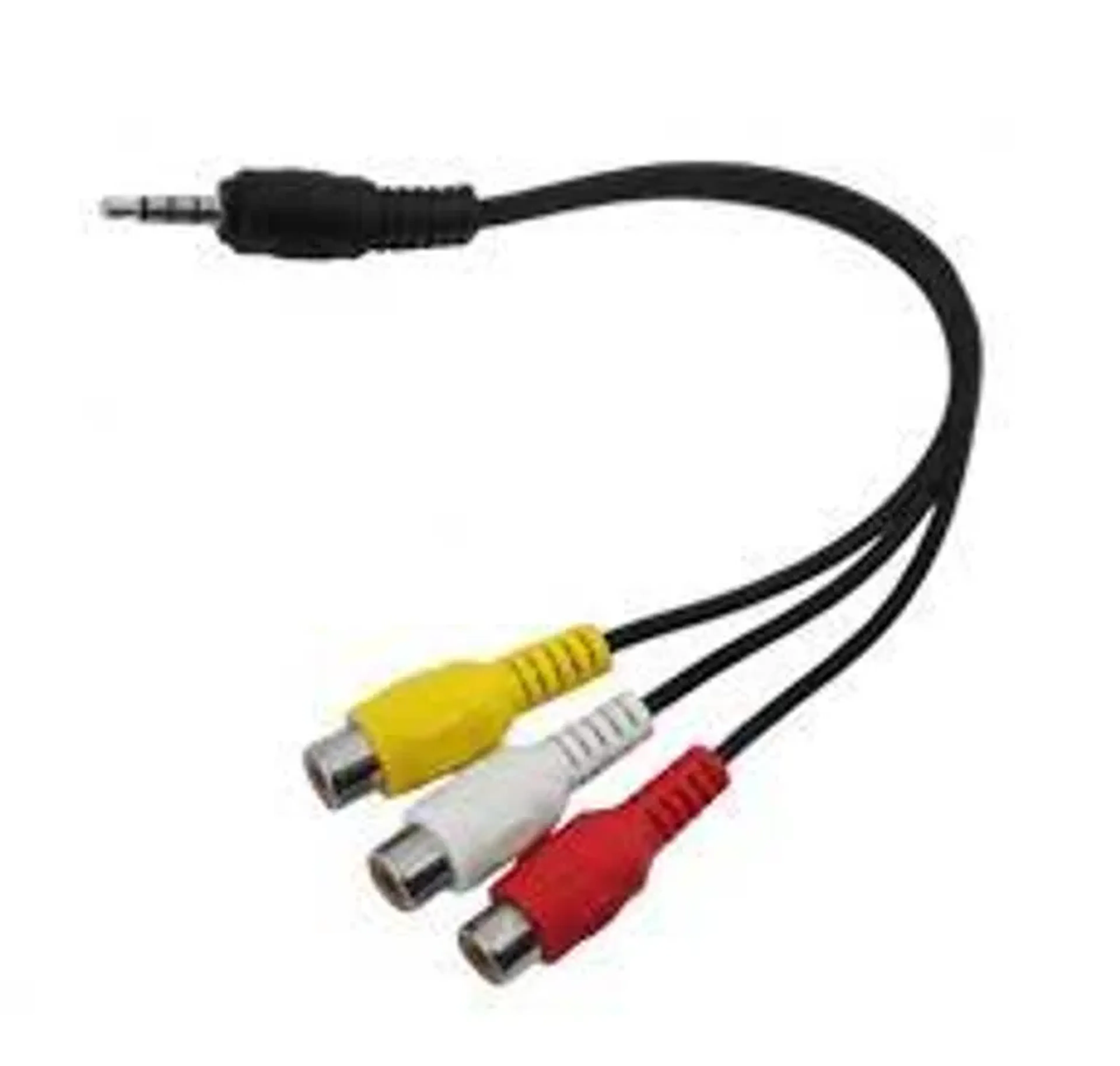 Cabo Auxiliar P3 X 3 Rca Cabo 15cm - XT-2197 imagem
