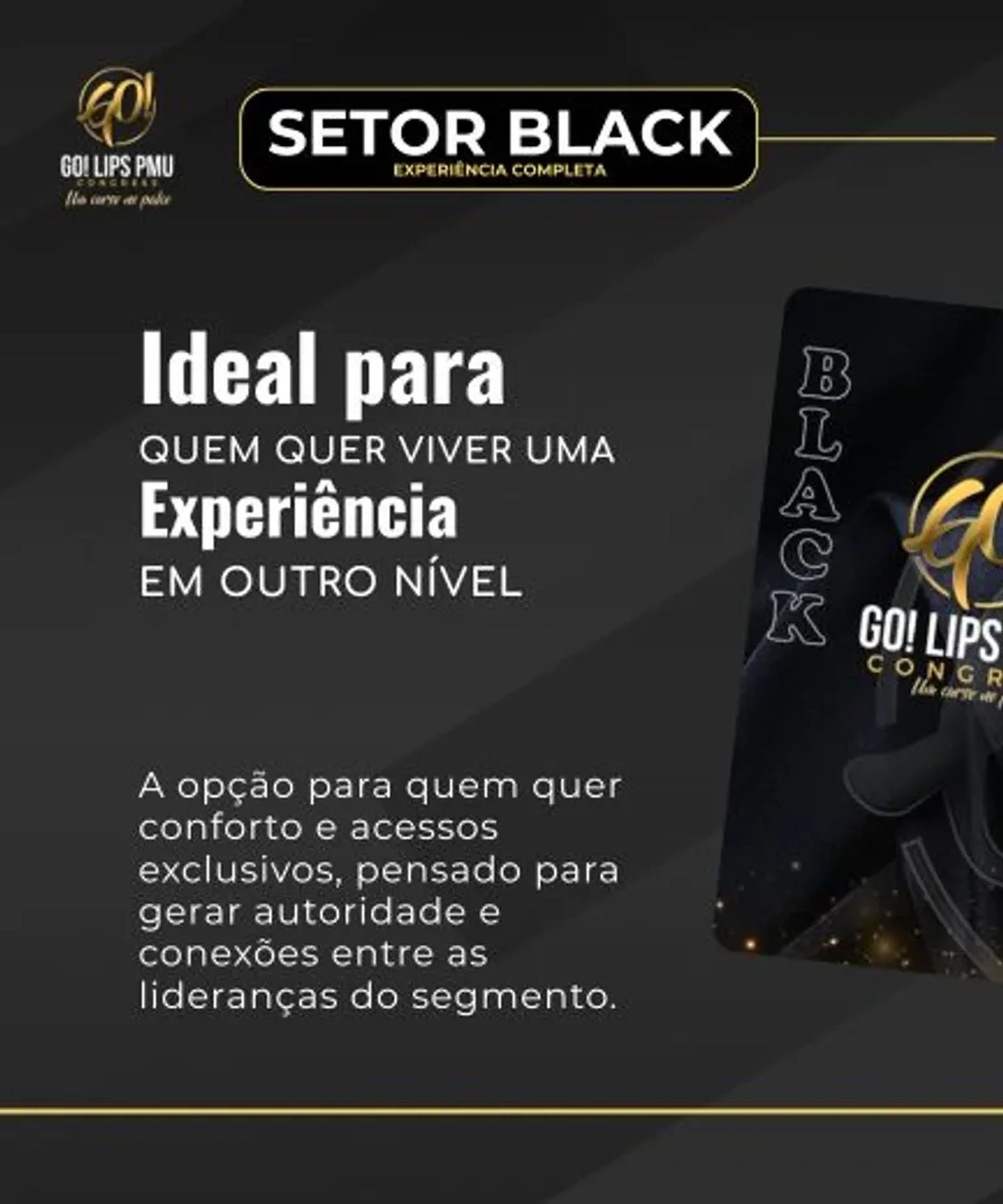 Setor Black 2026 - LOTE 1 | Go! Lips PMU Congress imagem