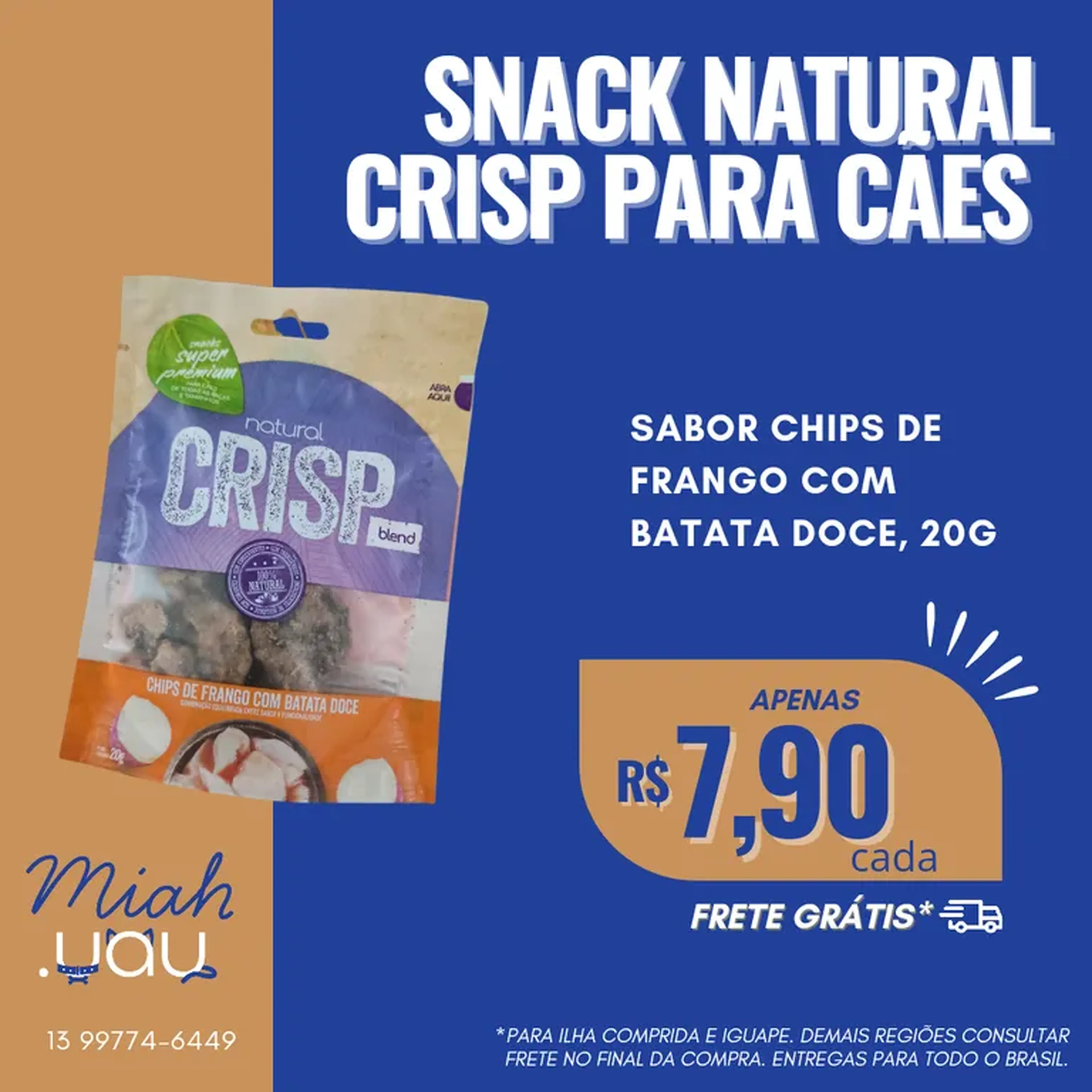 Petisco natural crisp - cães imagem