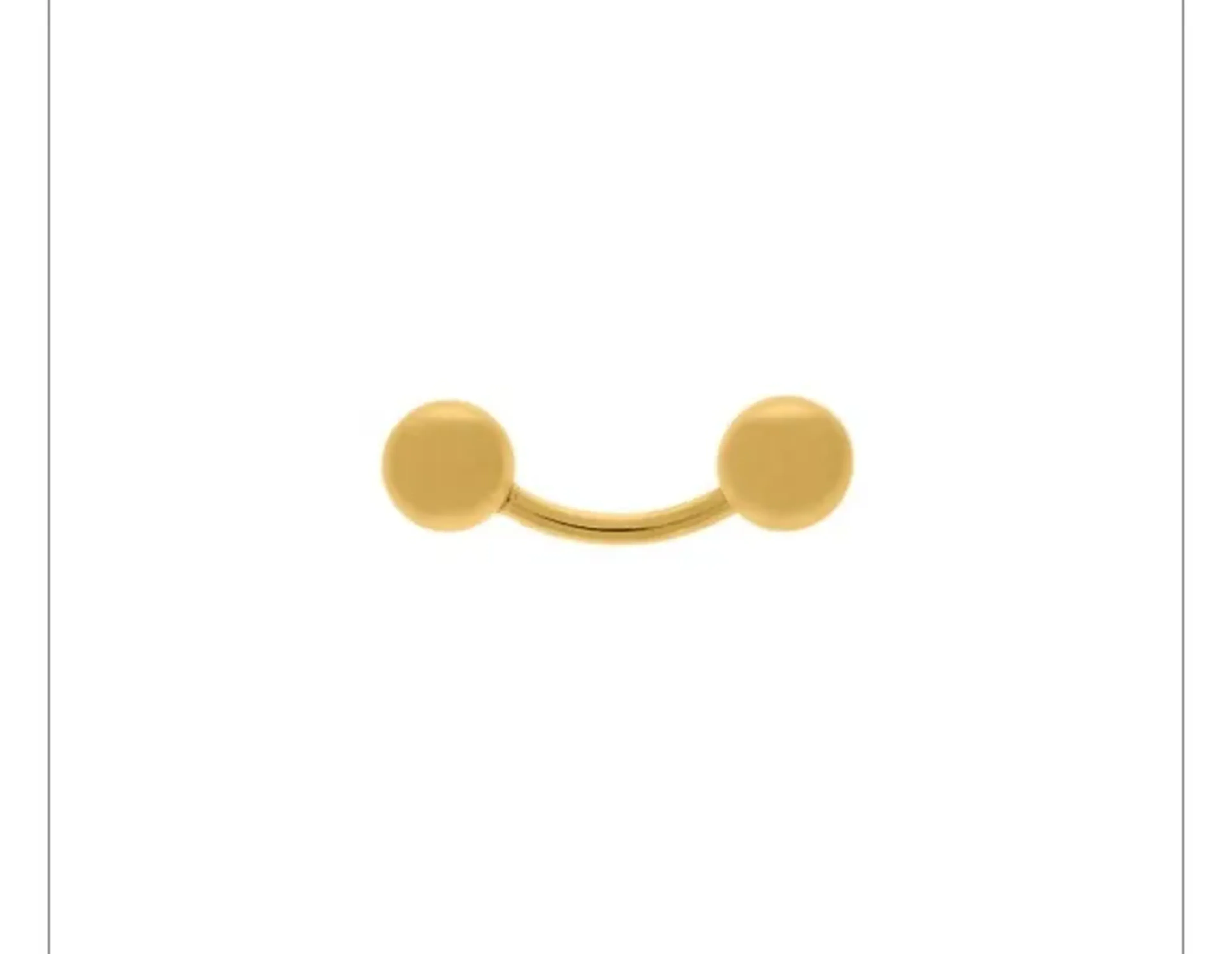 Piercing curvado dourado (o par) imagem