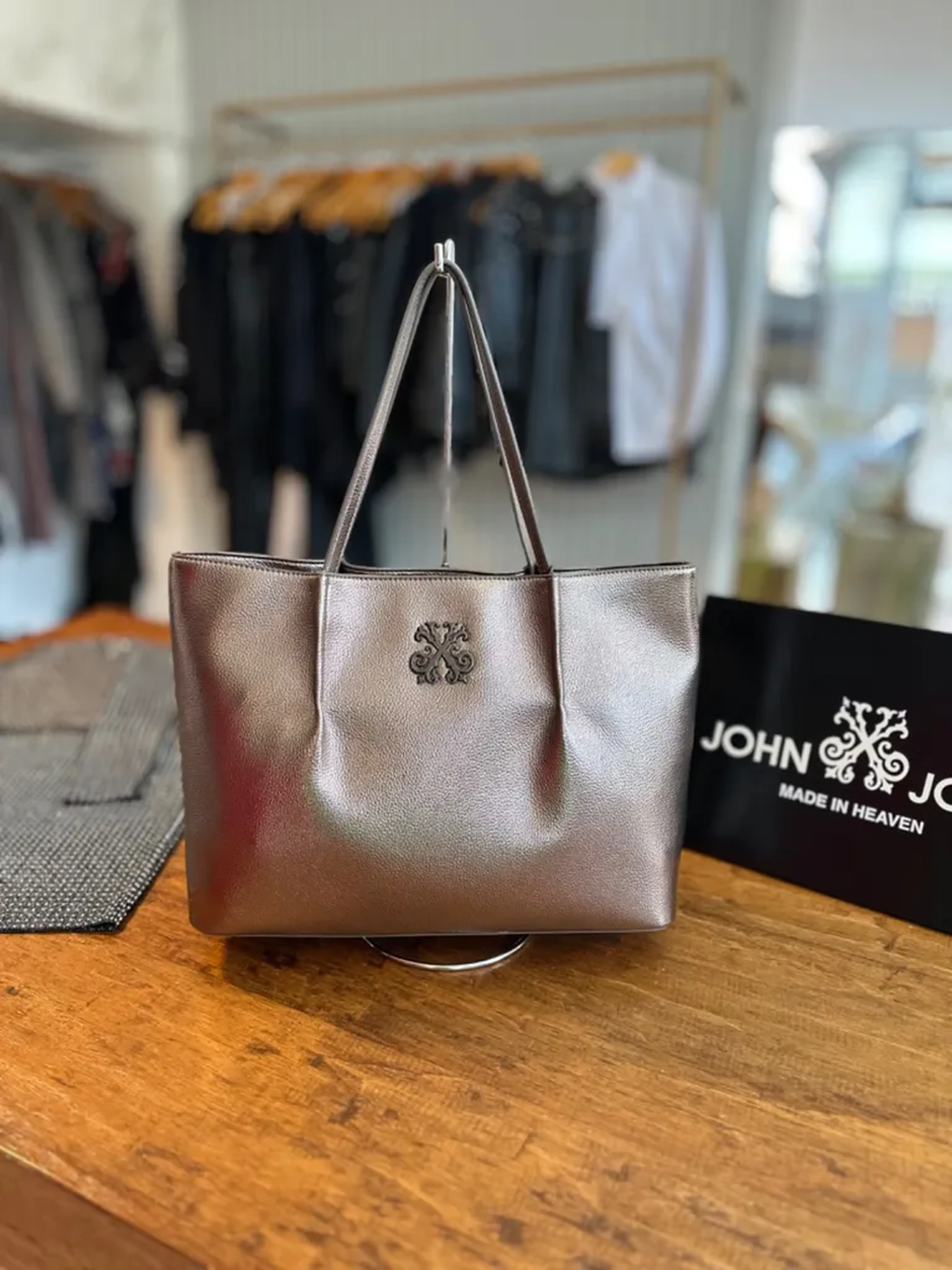 Shoping bag sharp cor prata imagem