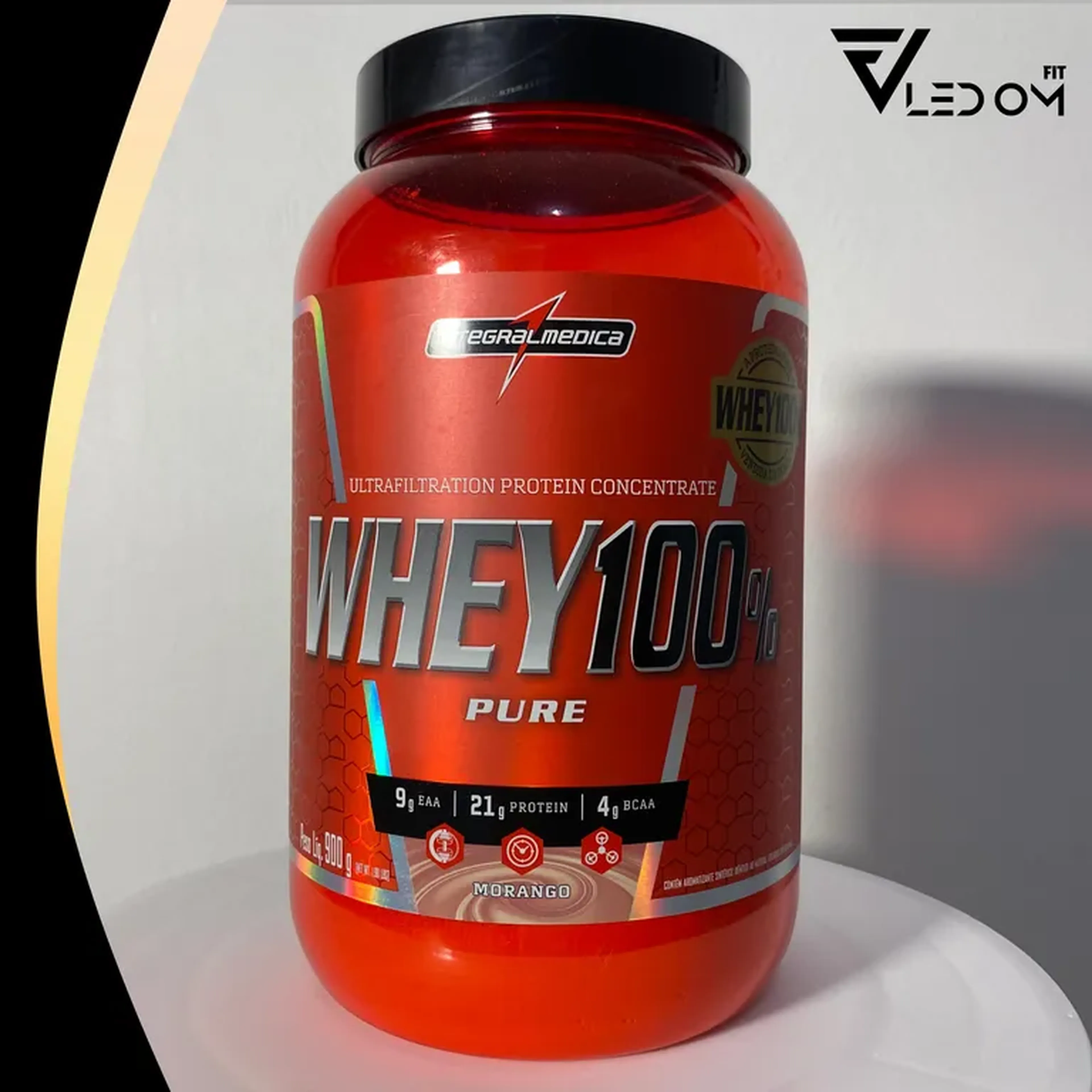 Whey 100% Pure - 900g - Morango imagem