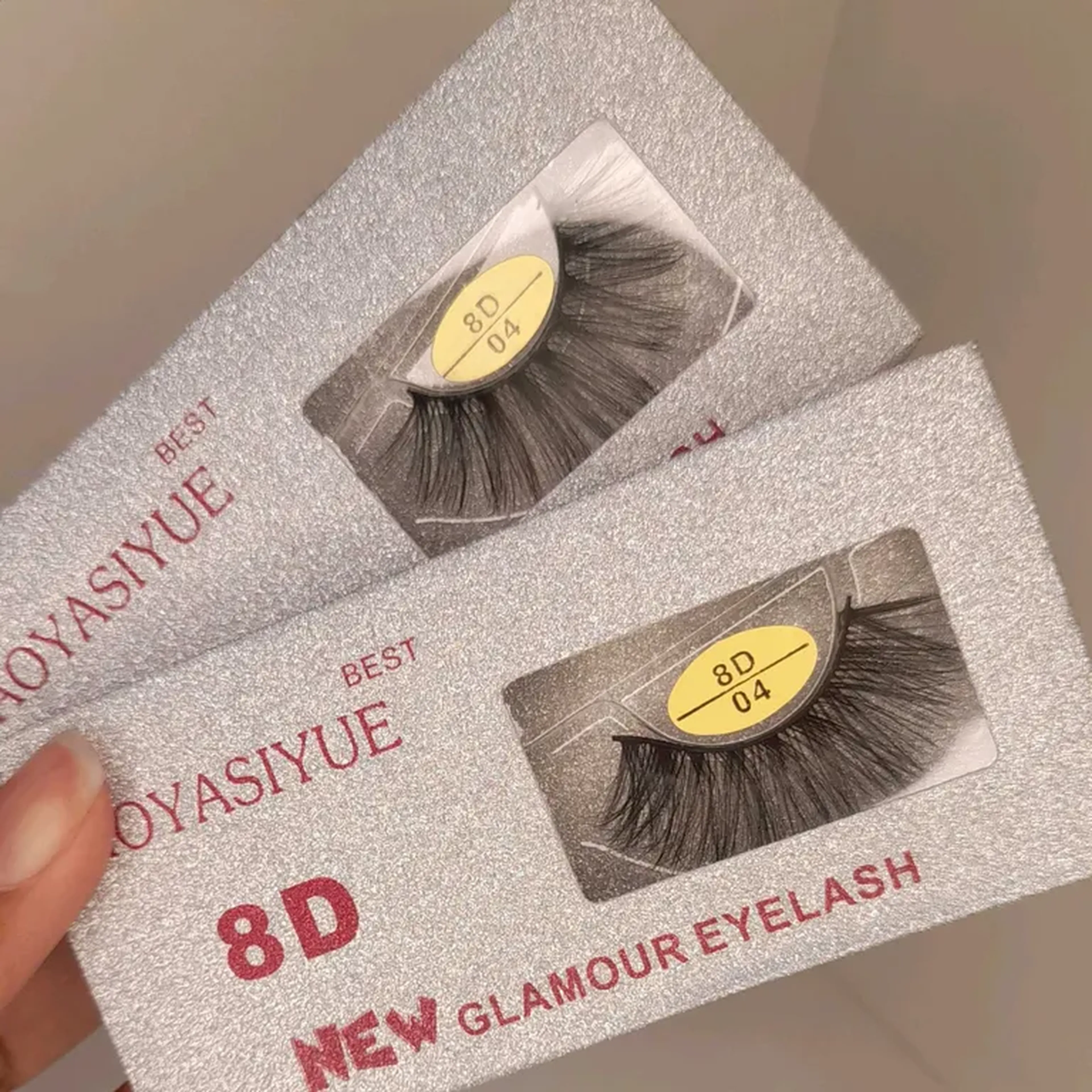 Cílios inteiro 1 par 8D New Glamour imagem