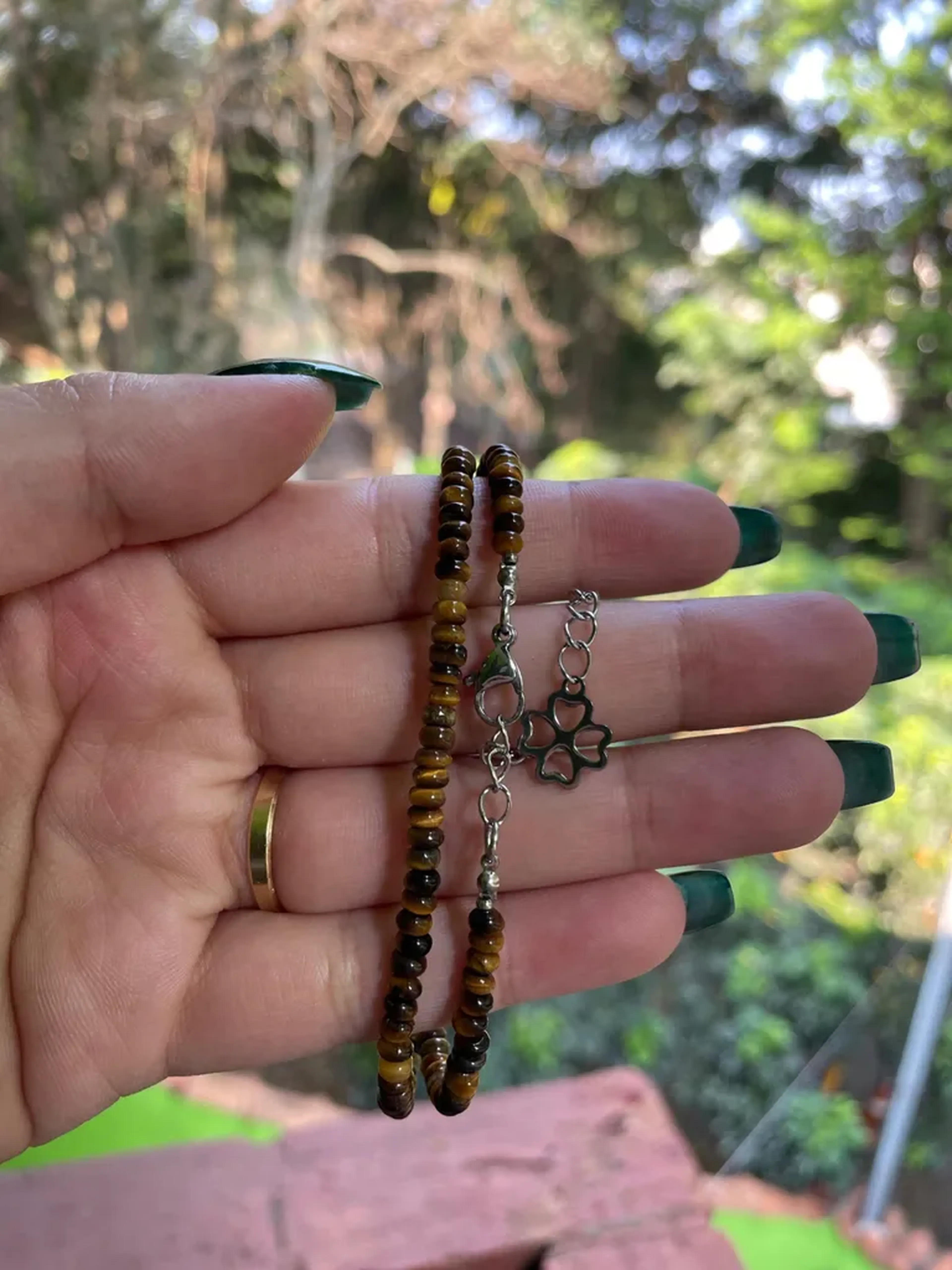 Colar Choker Olho de Tigre imagem