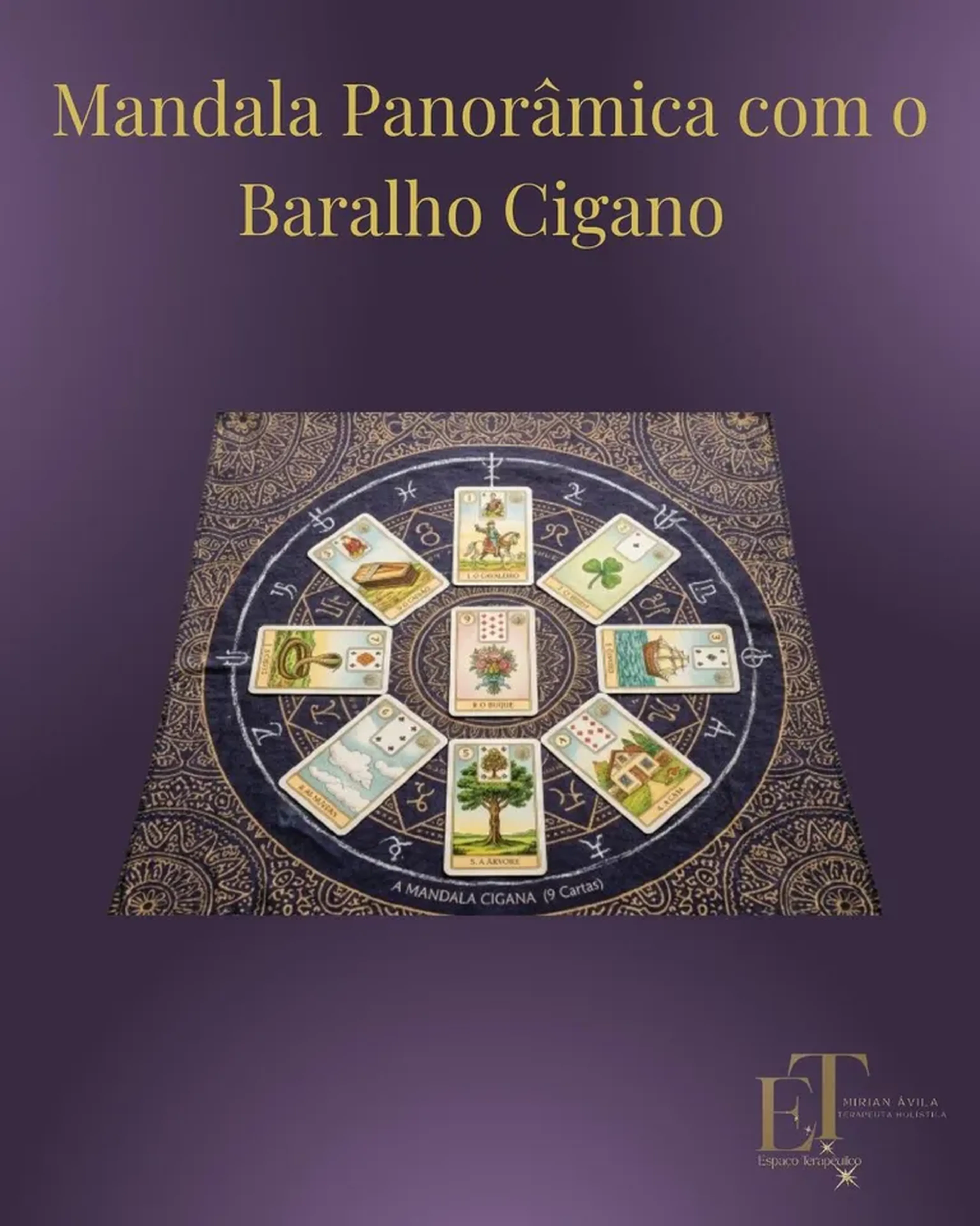 Mandala Panorâmica Com o Baralho Cigano imagem