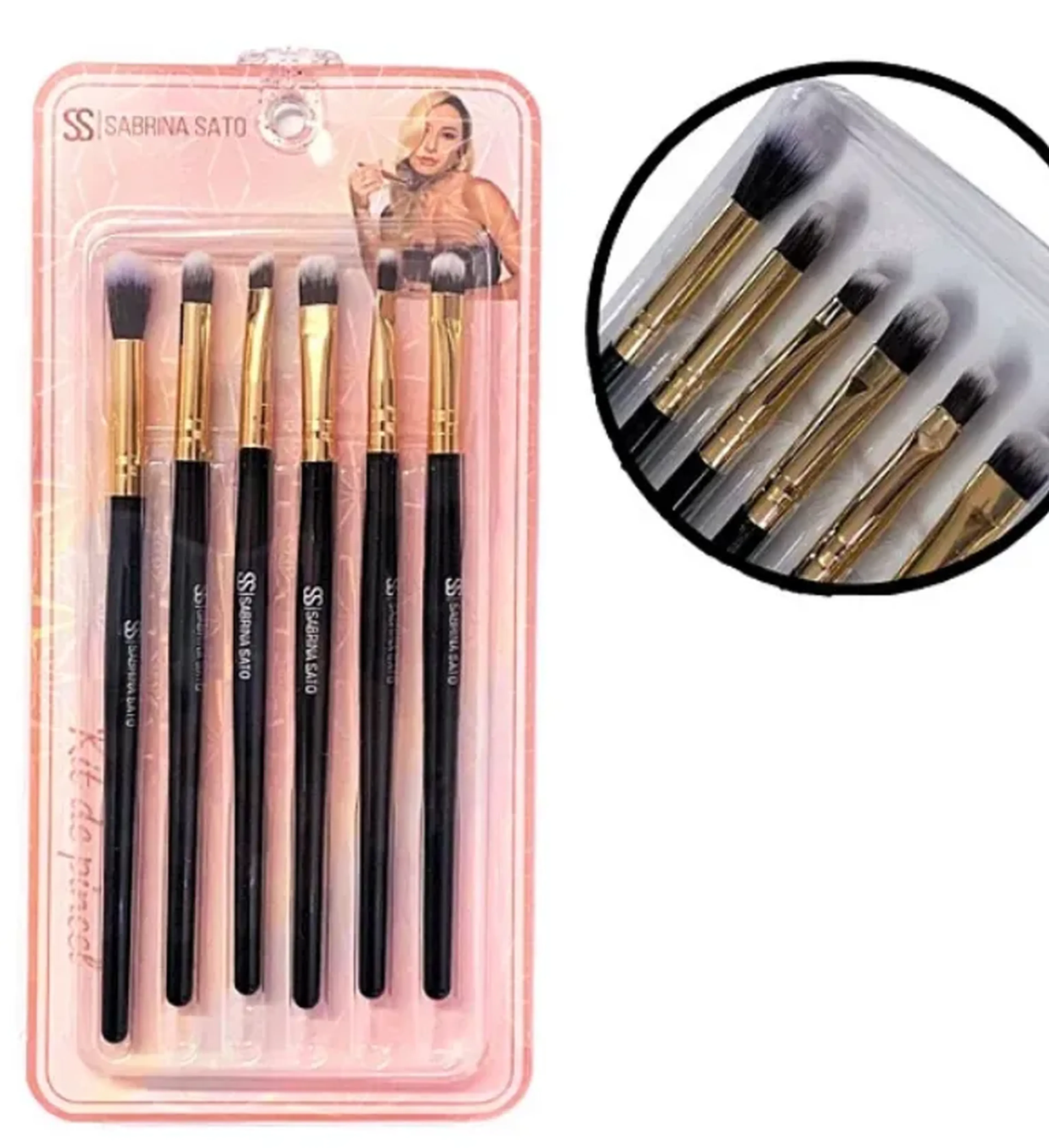 Kit de pinceis com 6 peças - Sabrina Sato imagem