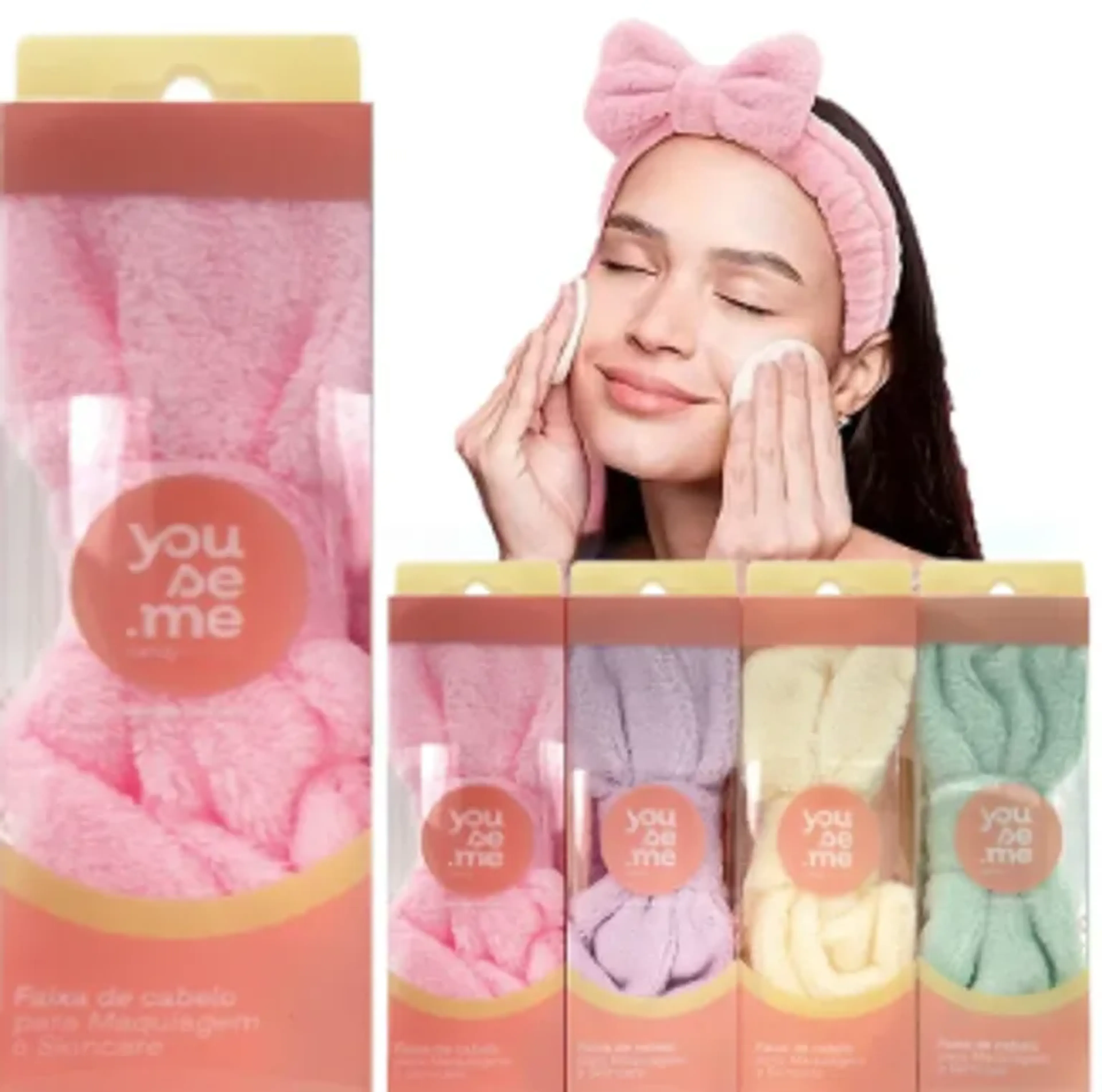 Faixa de Cabelo para Maquiagem e Skincare imagem