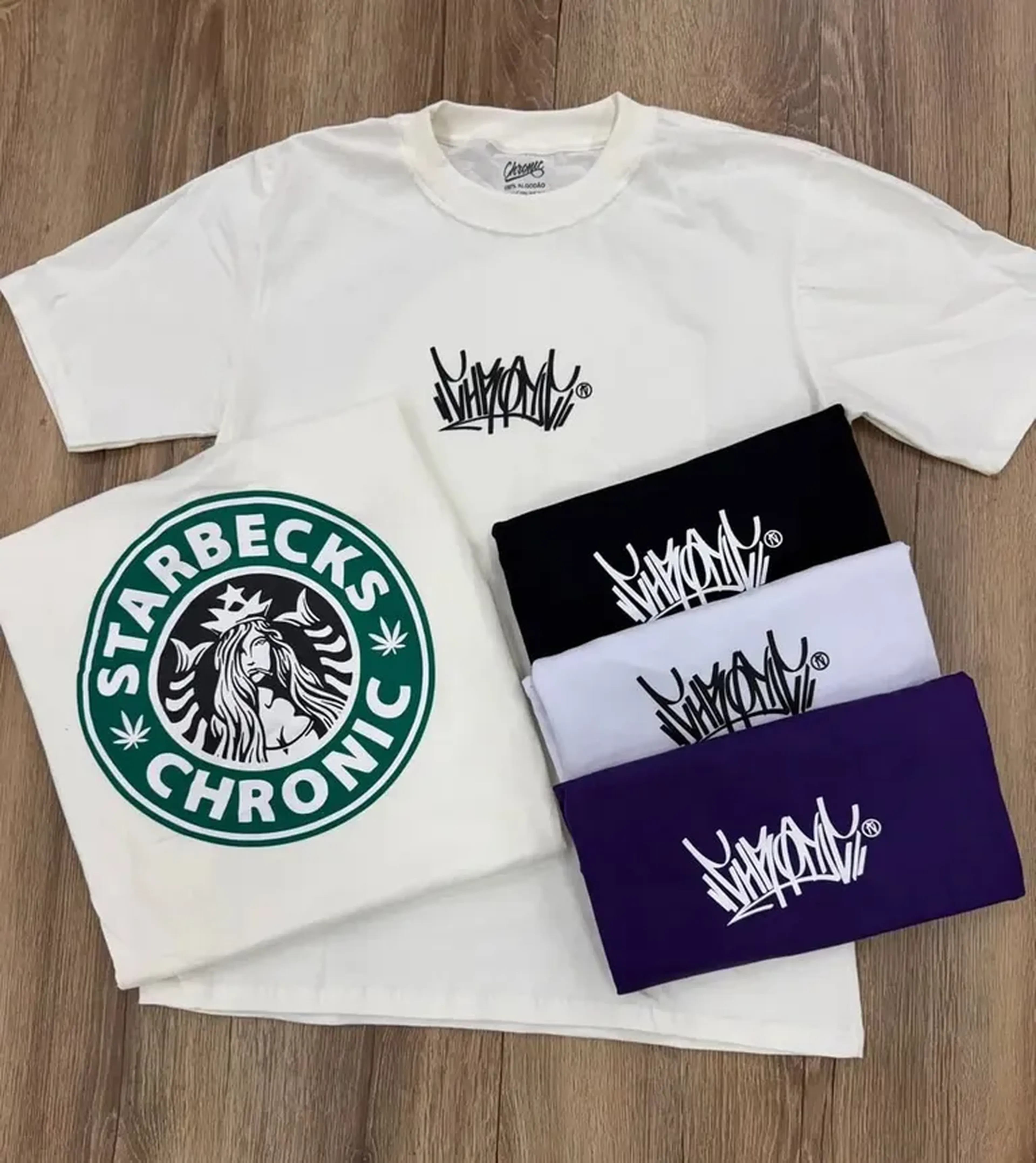 Camiseta Streetwear Chronic - Marrom Tam G imagem
