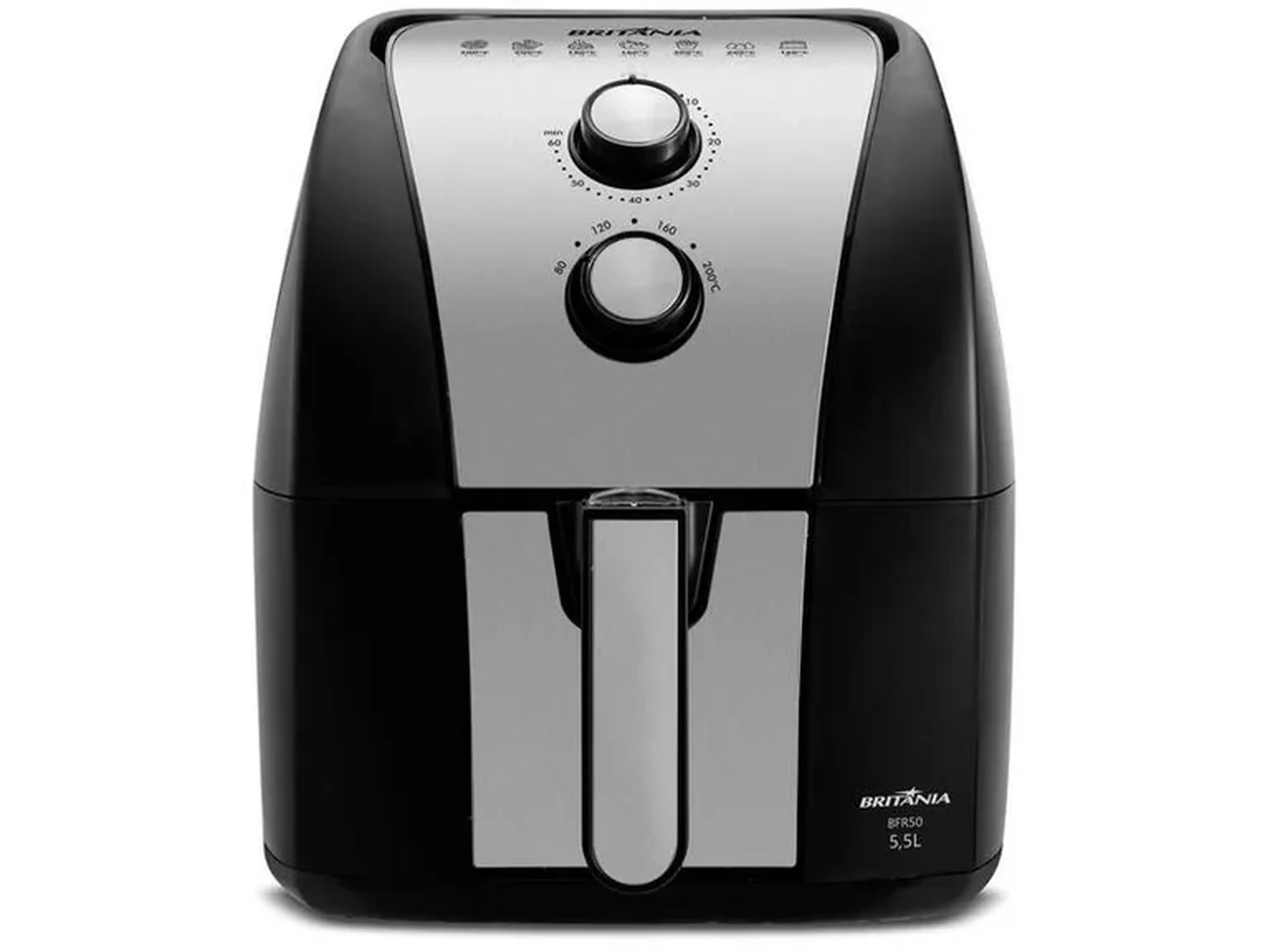 Air Fryer Britânia BFR51 Preto com Timer 5,2L imagem
