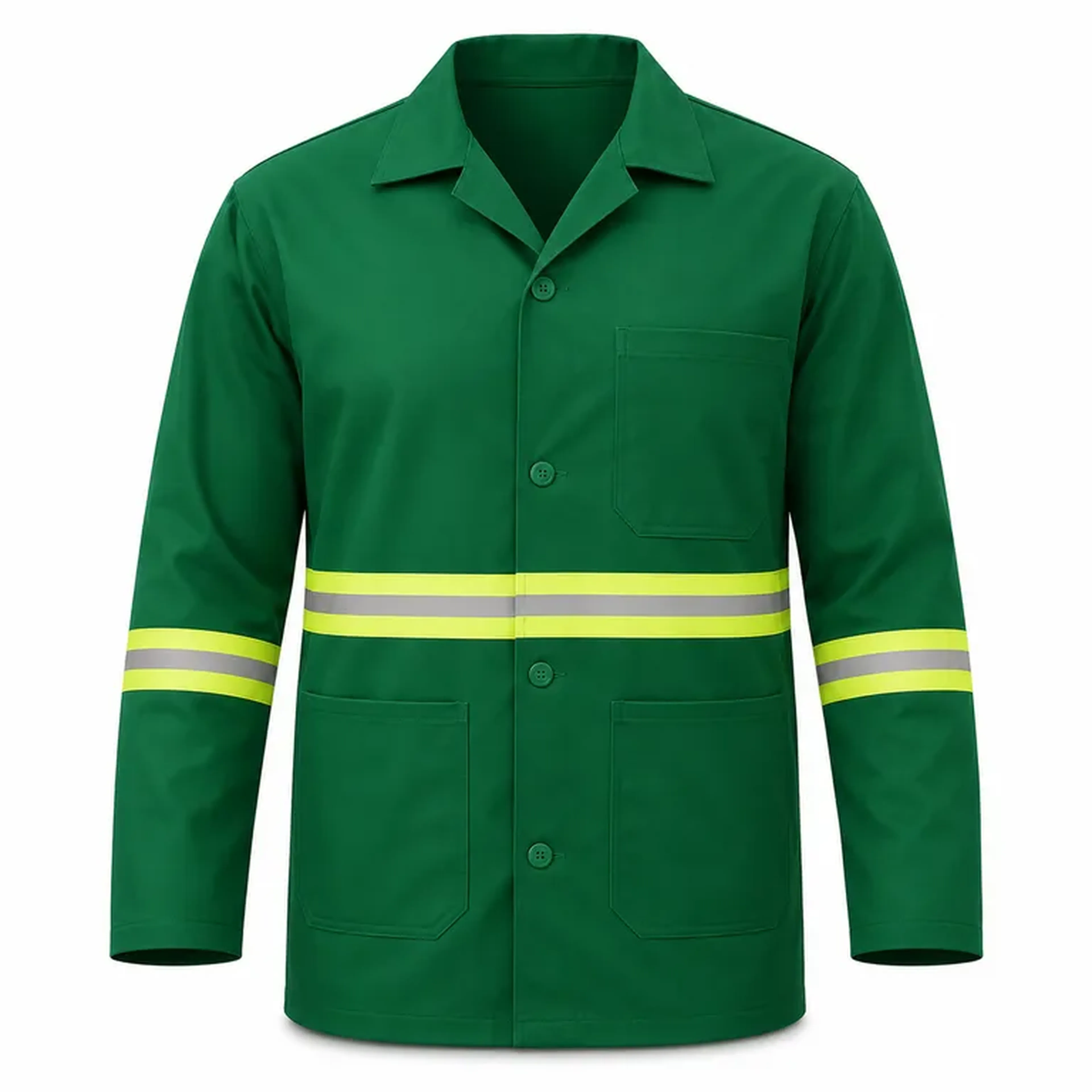 Jaleco Brim Uniforme Refletivo Manga Longa - Verde imagem