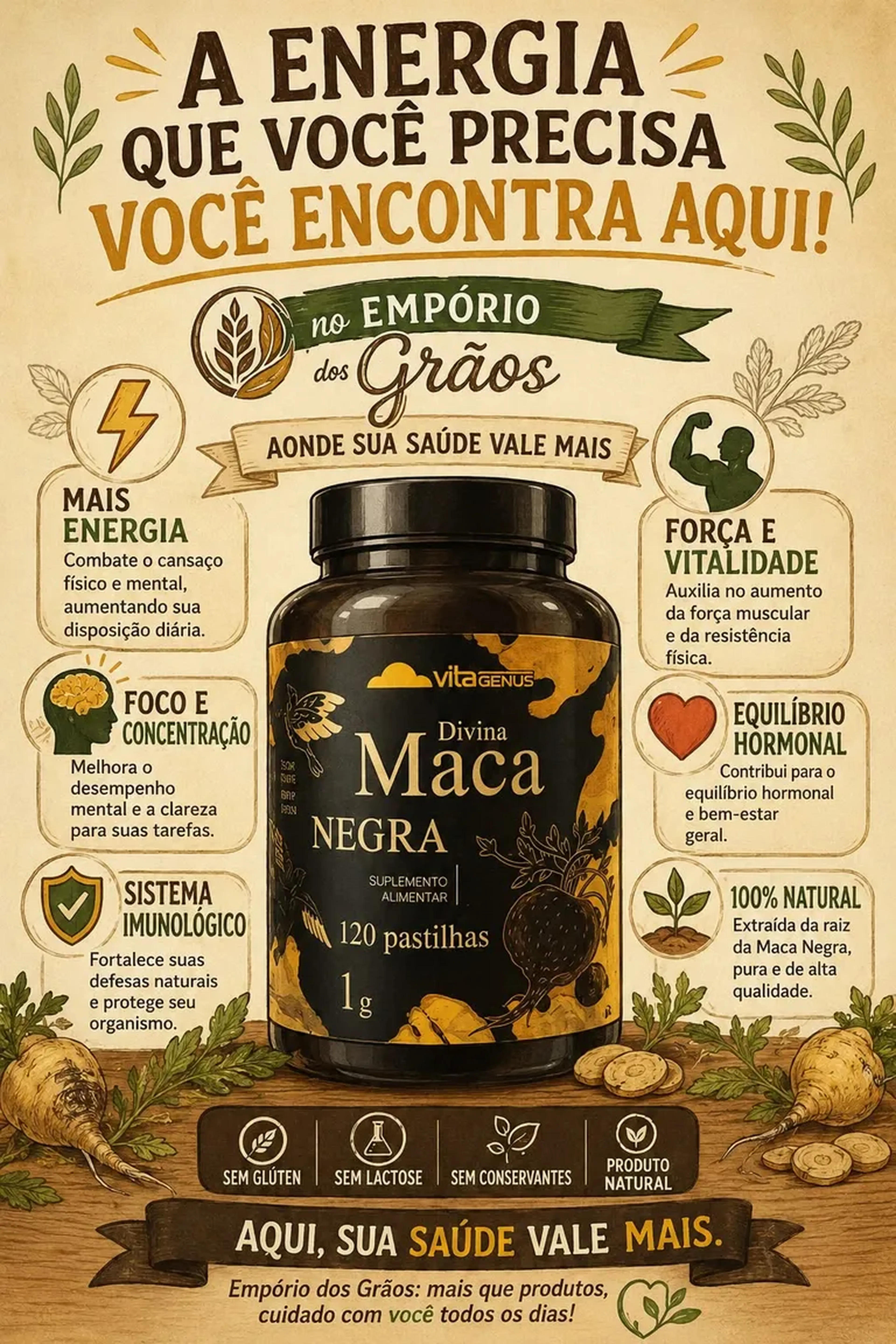 Maca Negra - 120 caps imagem