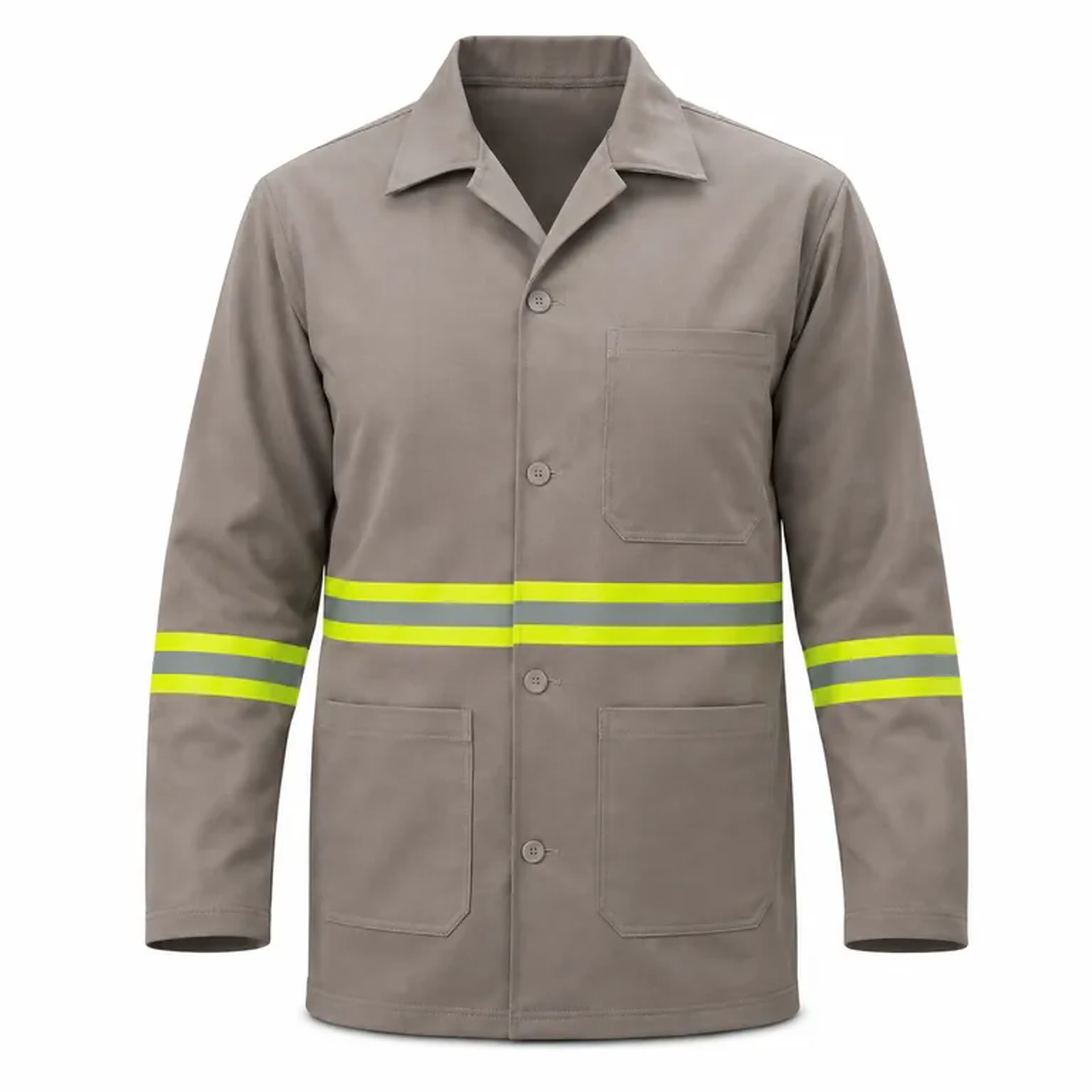 Jaleco Brim Uniforme Refletivo Manga Longa - Cinza imagem