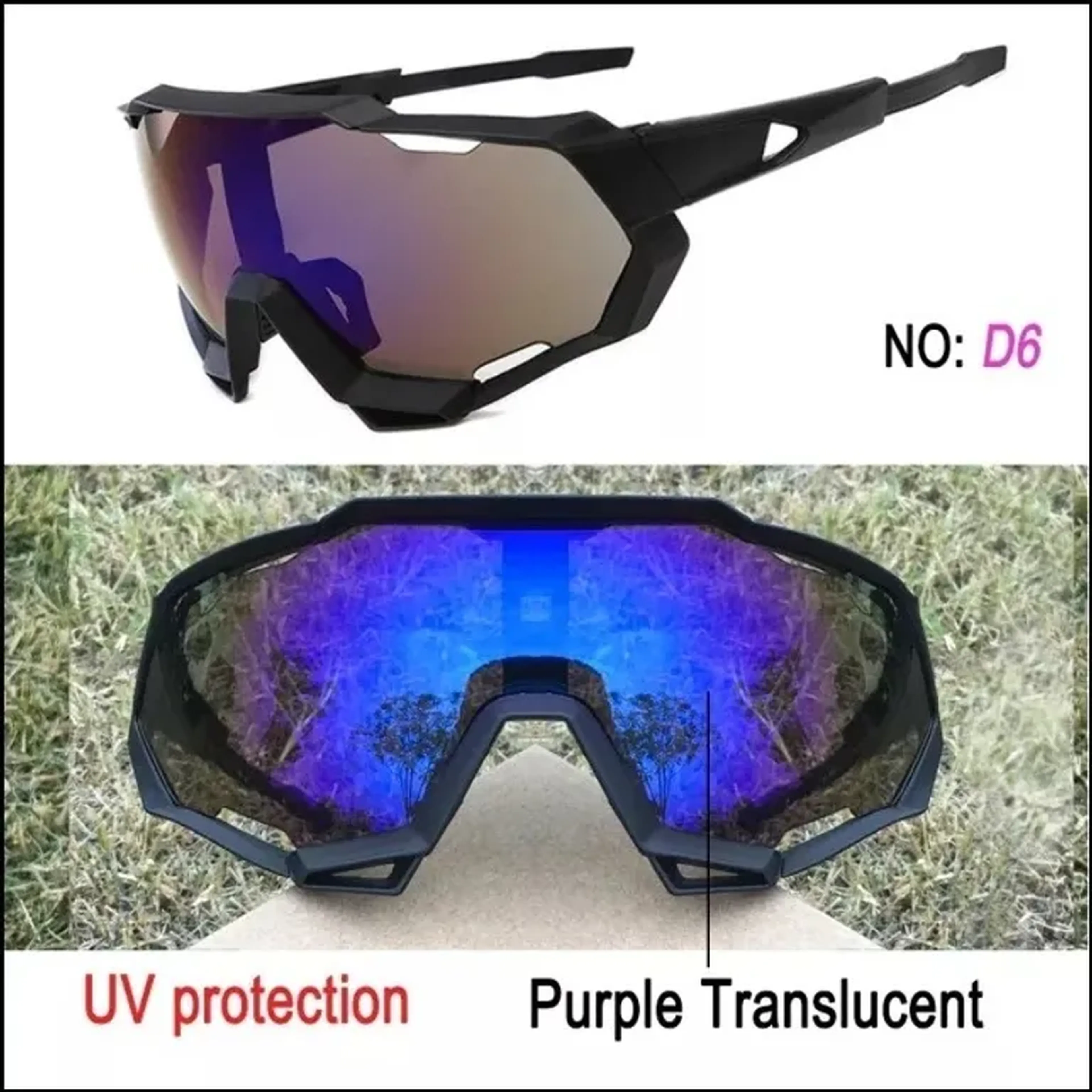 Óculos unisex UV400 1 lente para ciclismo imagem