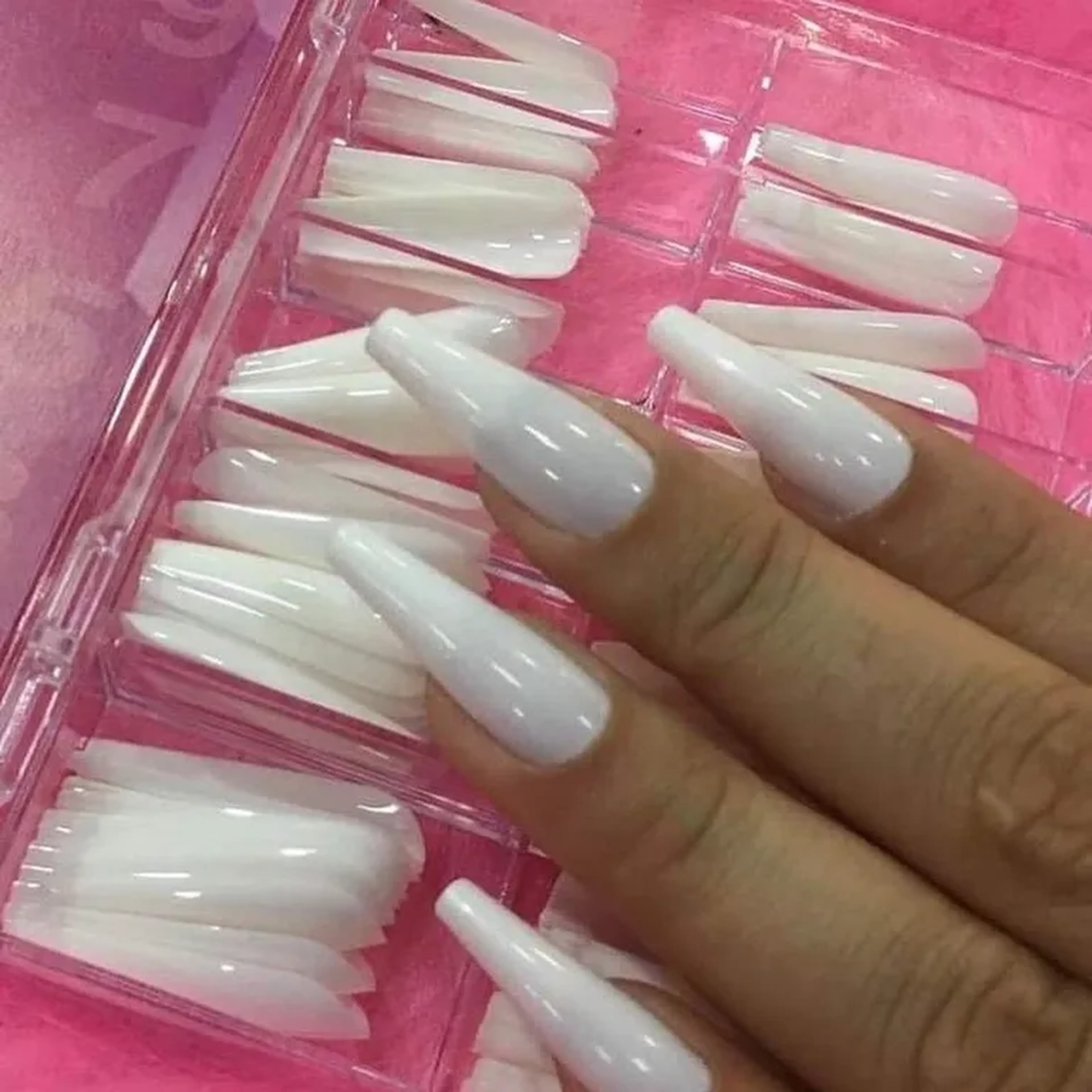 120 Unhas Postiça Bailarina Realista Natural imagem