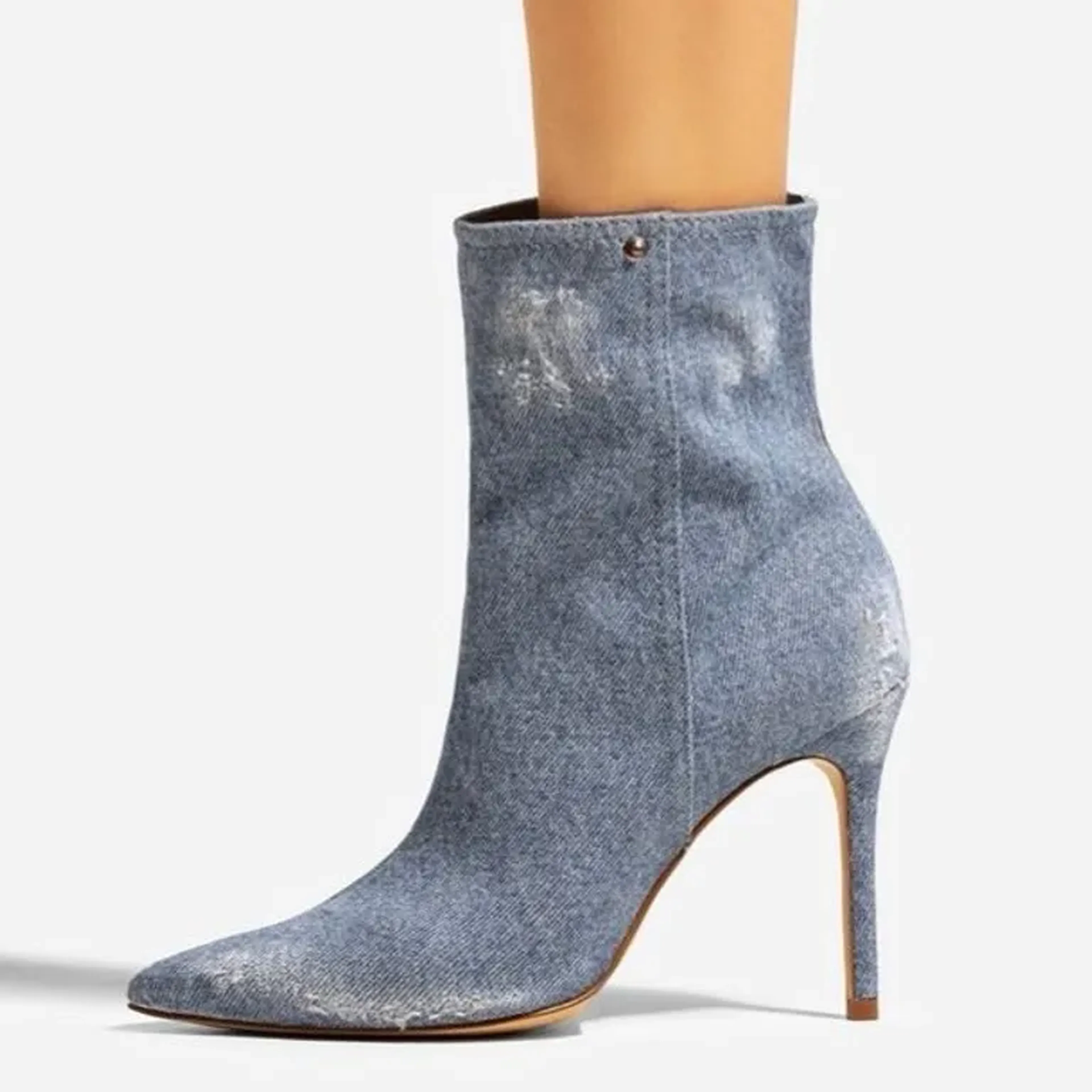 Bota Salto Alto Jeans Azul (Arezzo) - 39 imagem