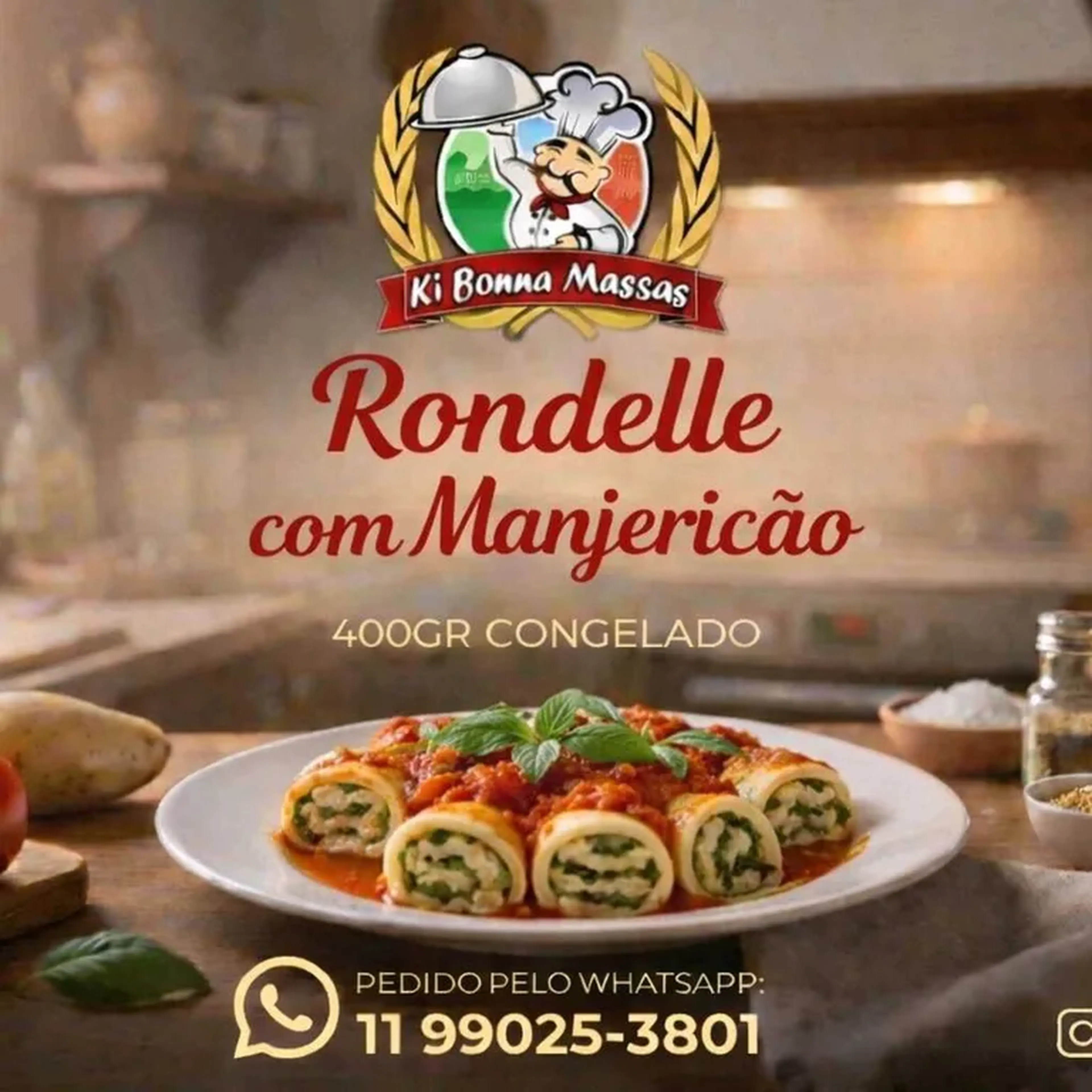 Rondelle com manjericão imagem