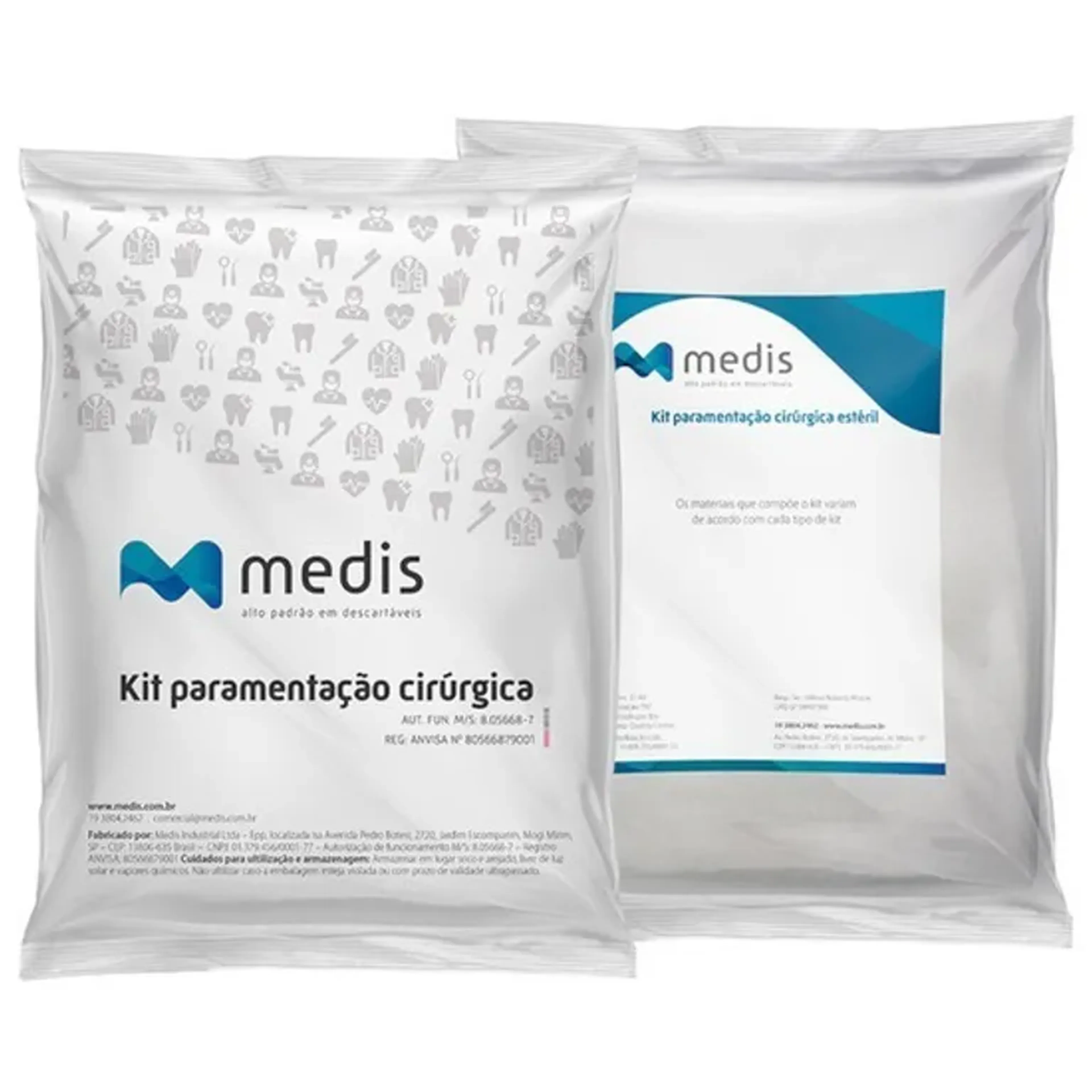 Kit Cirúrgico Estéril Perio Premium Padrão Branco 30g - Medis imagem