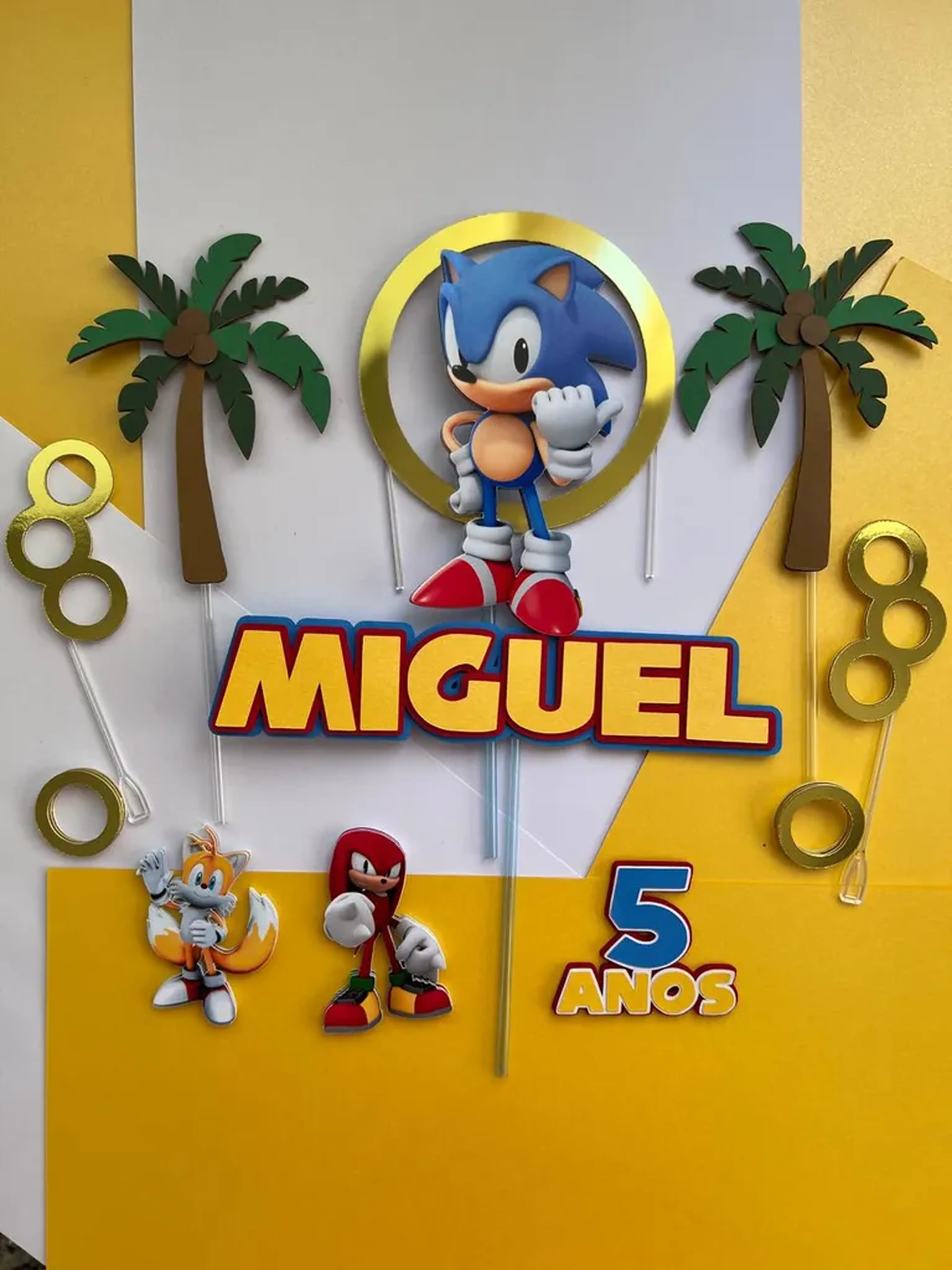 Arquivo Digital Topo de bolo - Sonic imagem