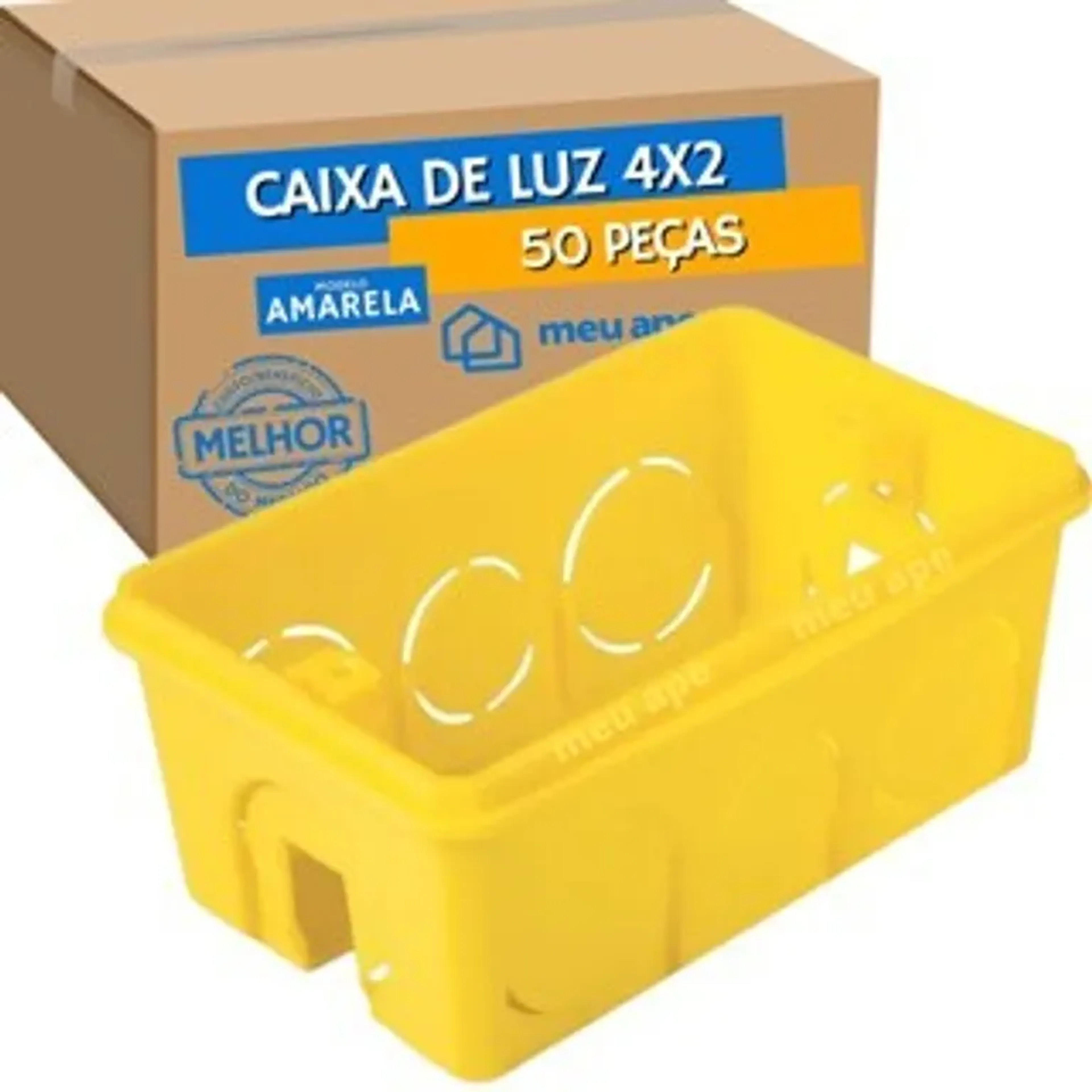 Caixa de Luz 4x2 Amarela imagem