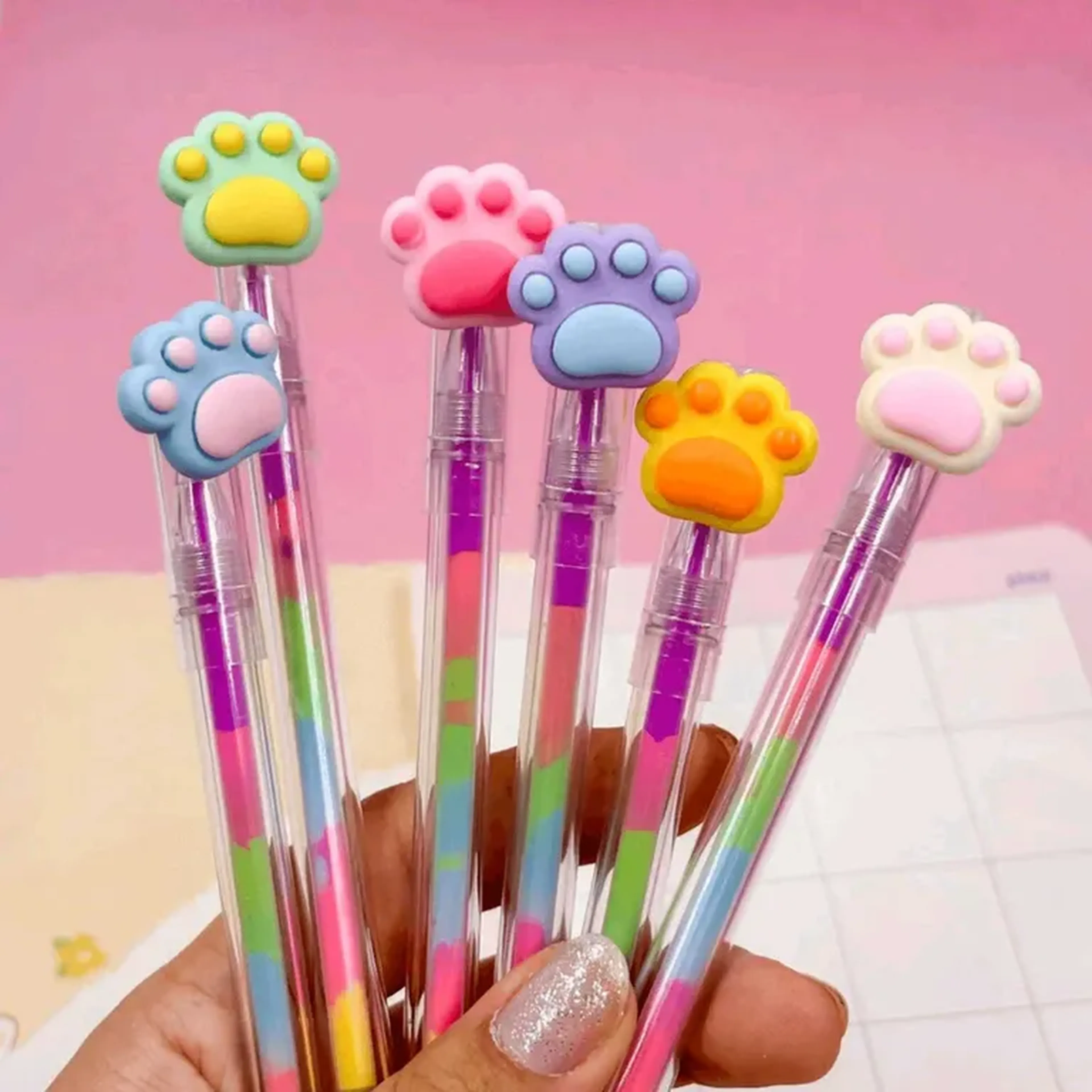 Caneta Fofa Patinhas COLOR imagem