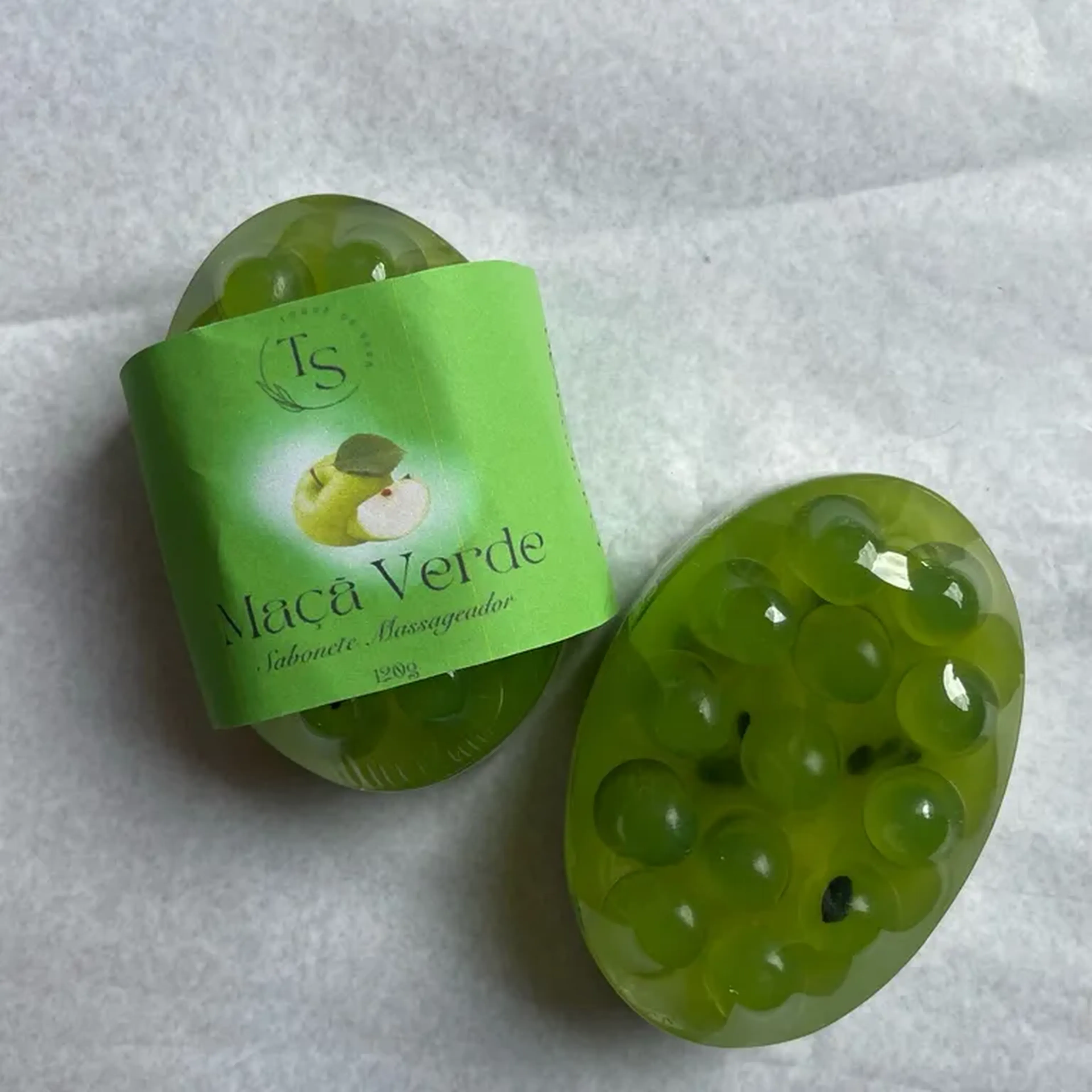 Sabonete Massageador De Maçã Verde imagem
