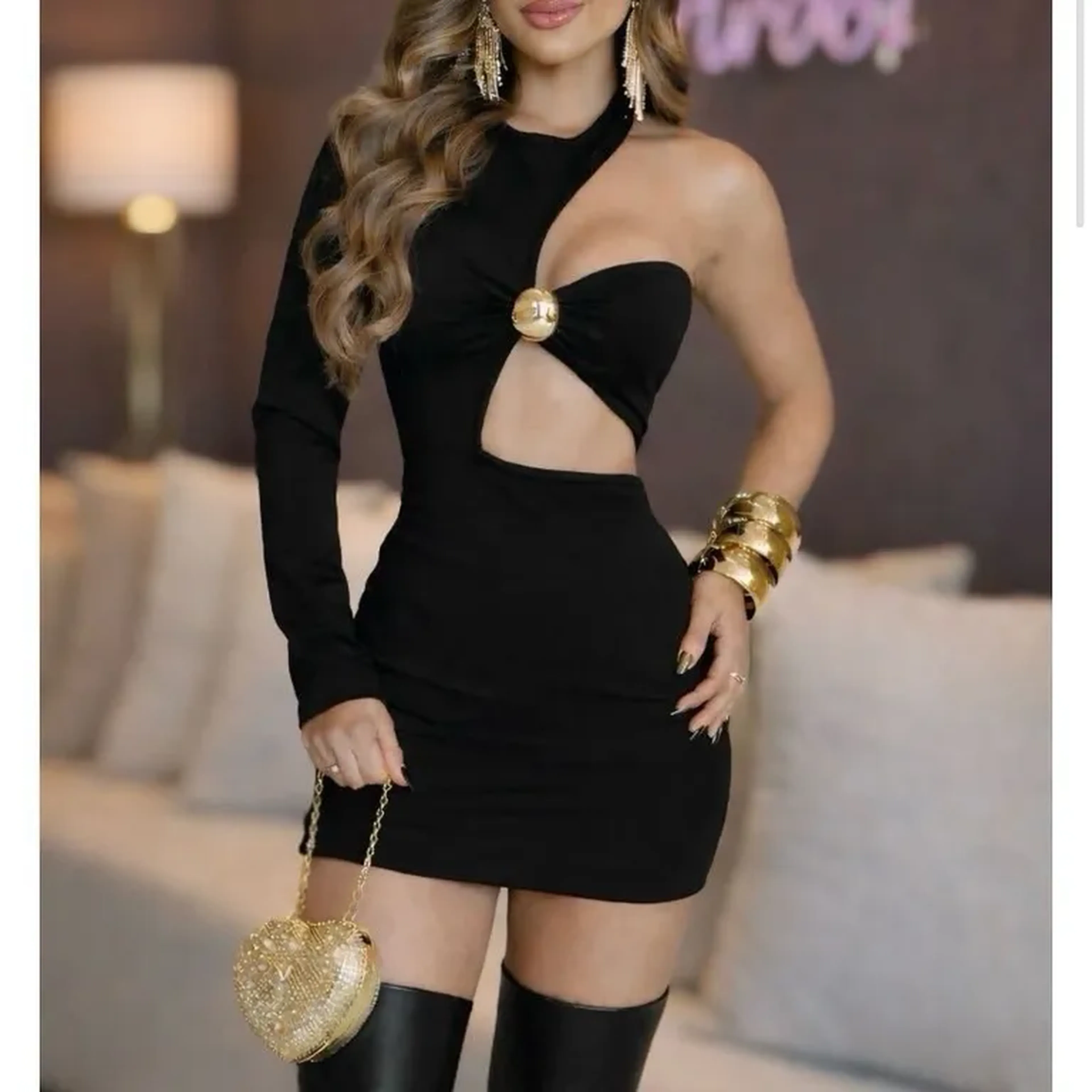 vestido Gola ! ( preto ) imagem