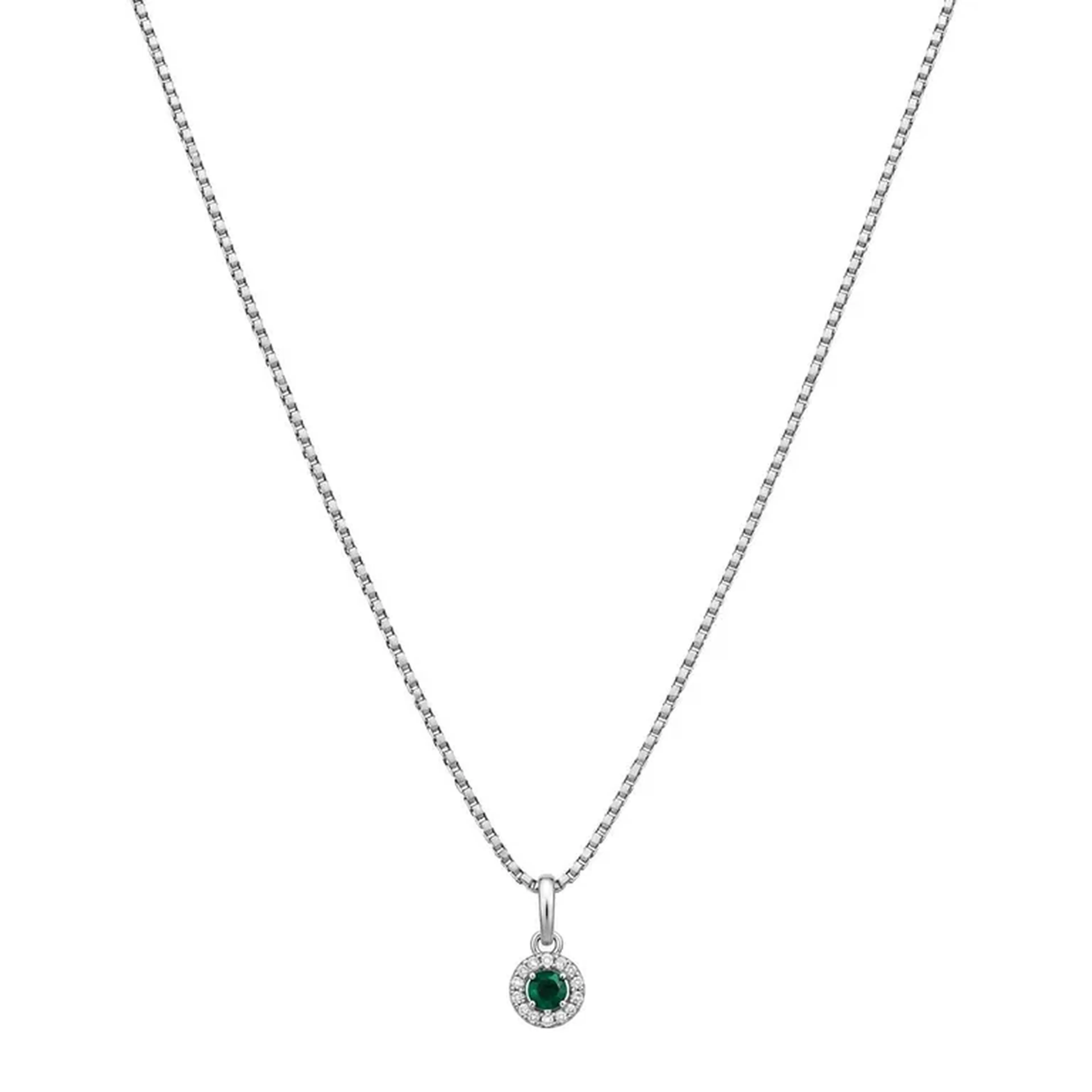 Colar com pingente Swarovski verde 45cm 🇮🇹 imagem