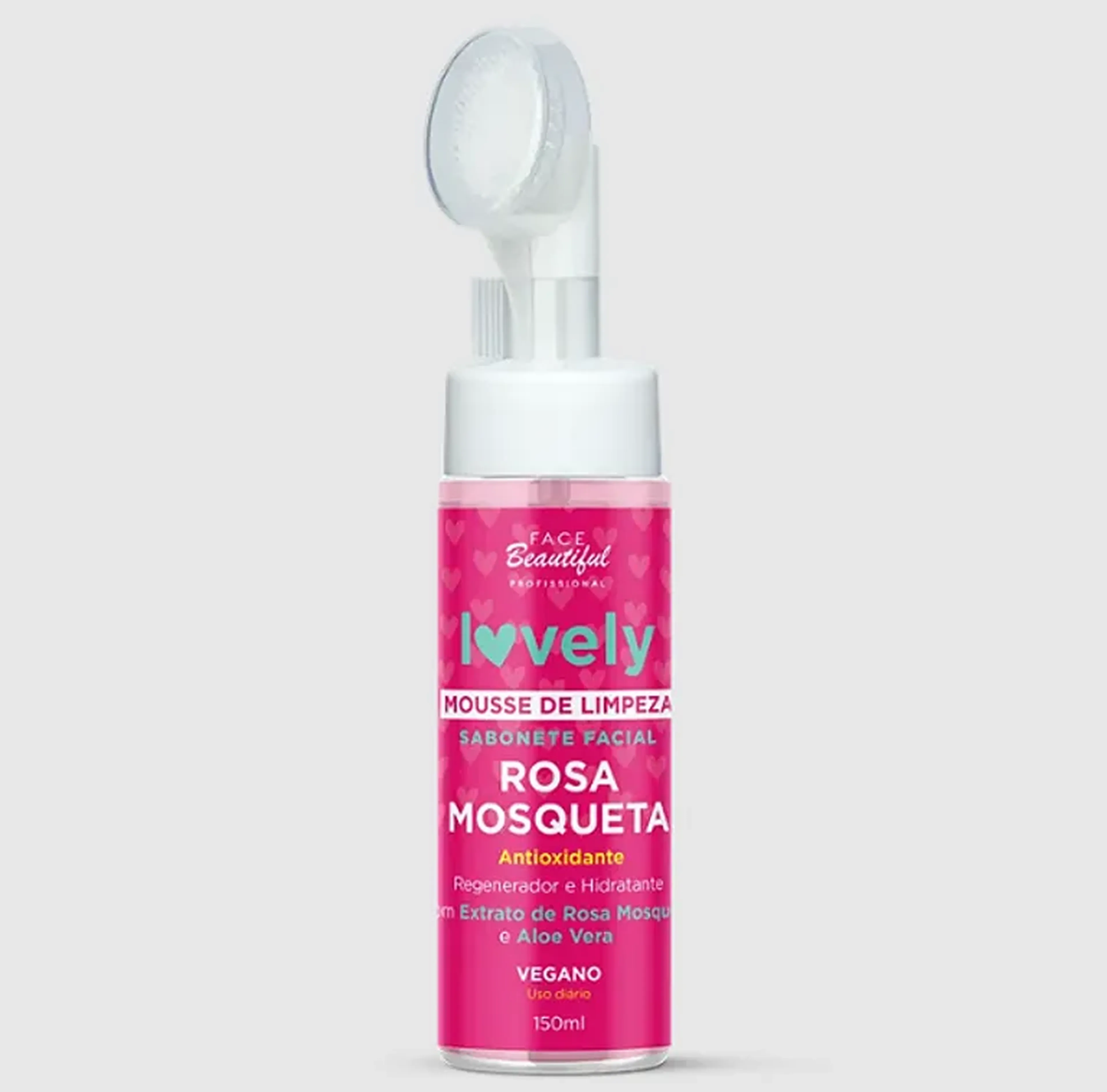 MOUSSE DE LIMPEZA FACIAL ROSA MOSQUETA 150ML - FACE BEAUTIFUL imagem