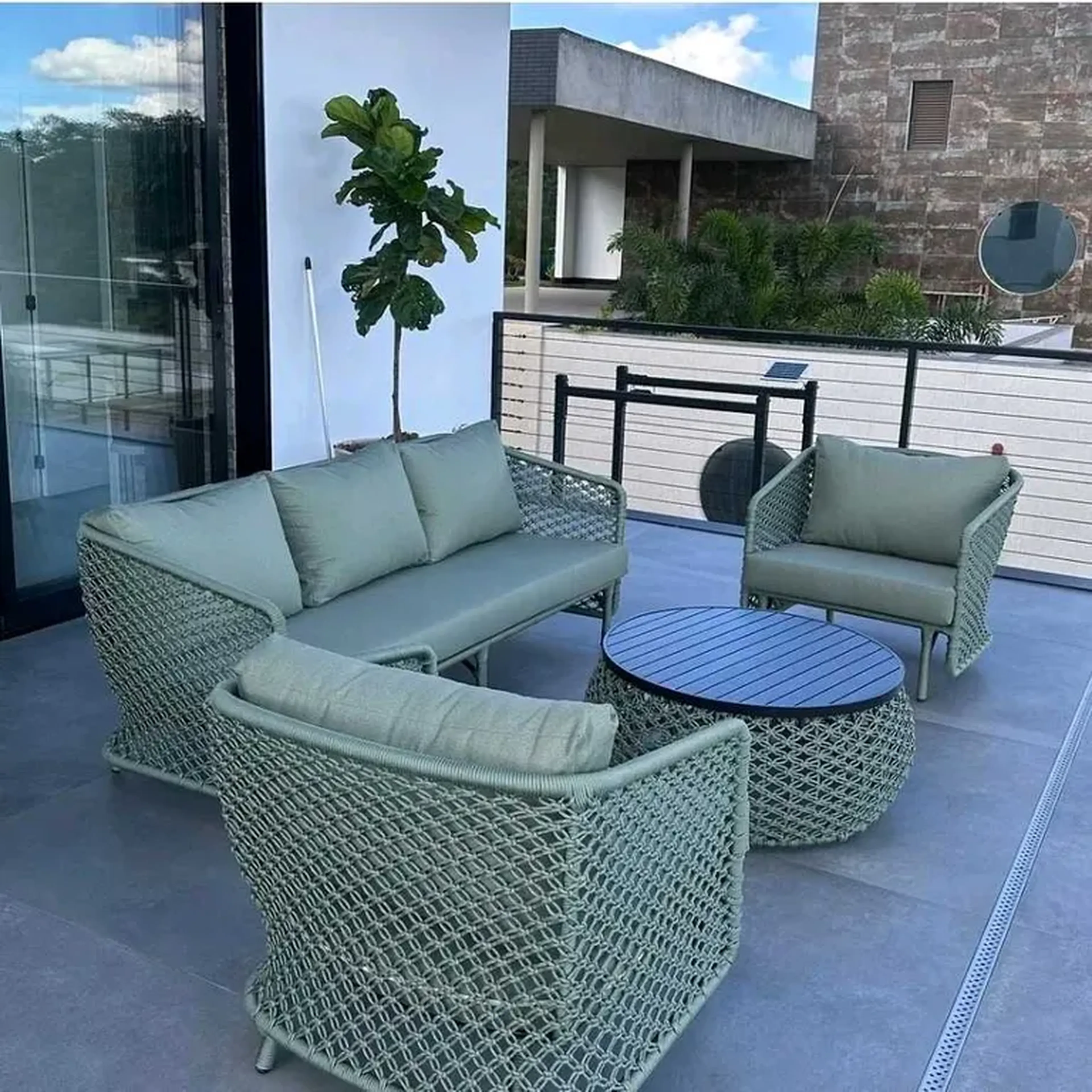 conjunto macramê imagem
