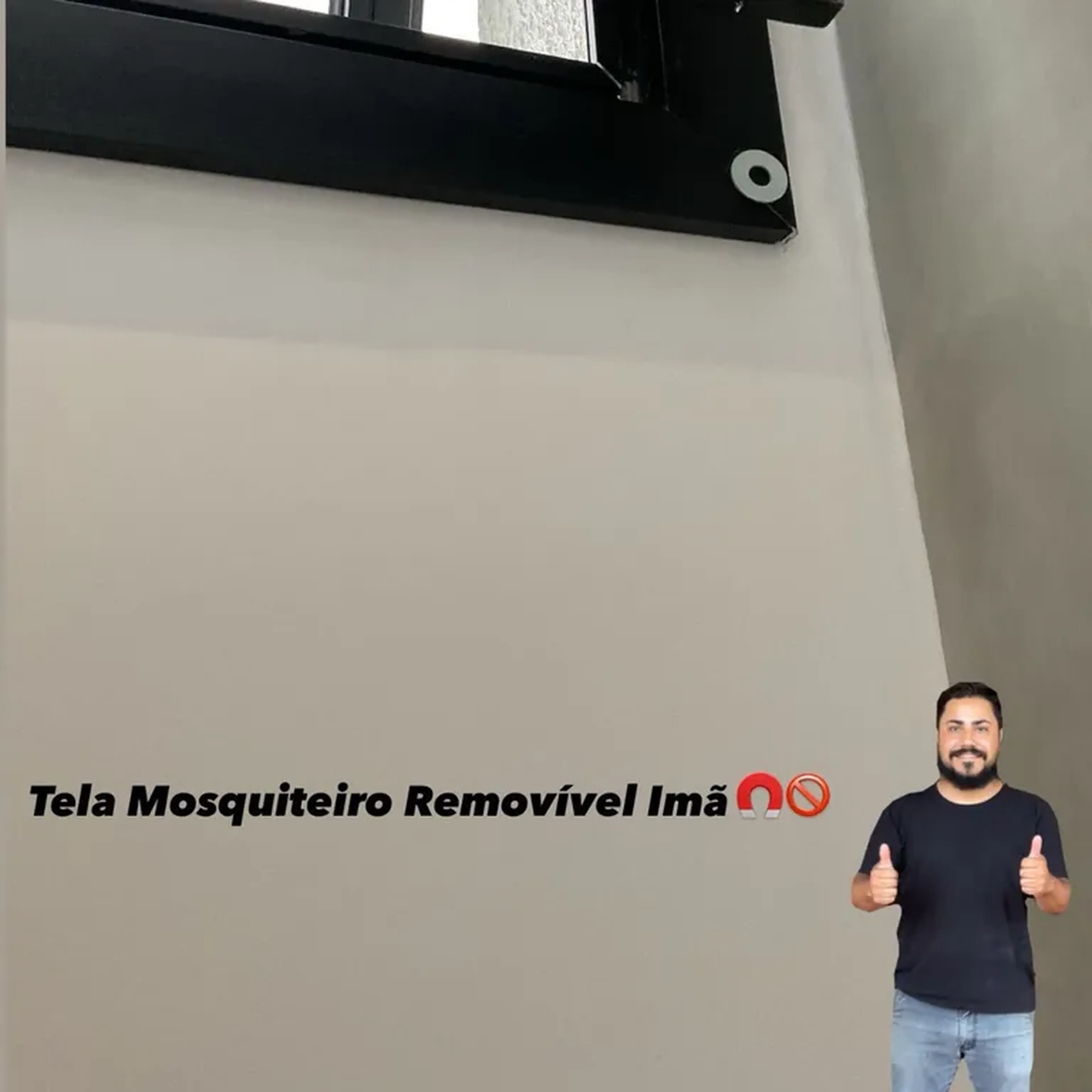 KIT TELA REMOVÍVEL IMÃ 50x50 PRETA OU BRANCA imagem