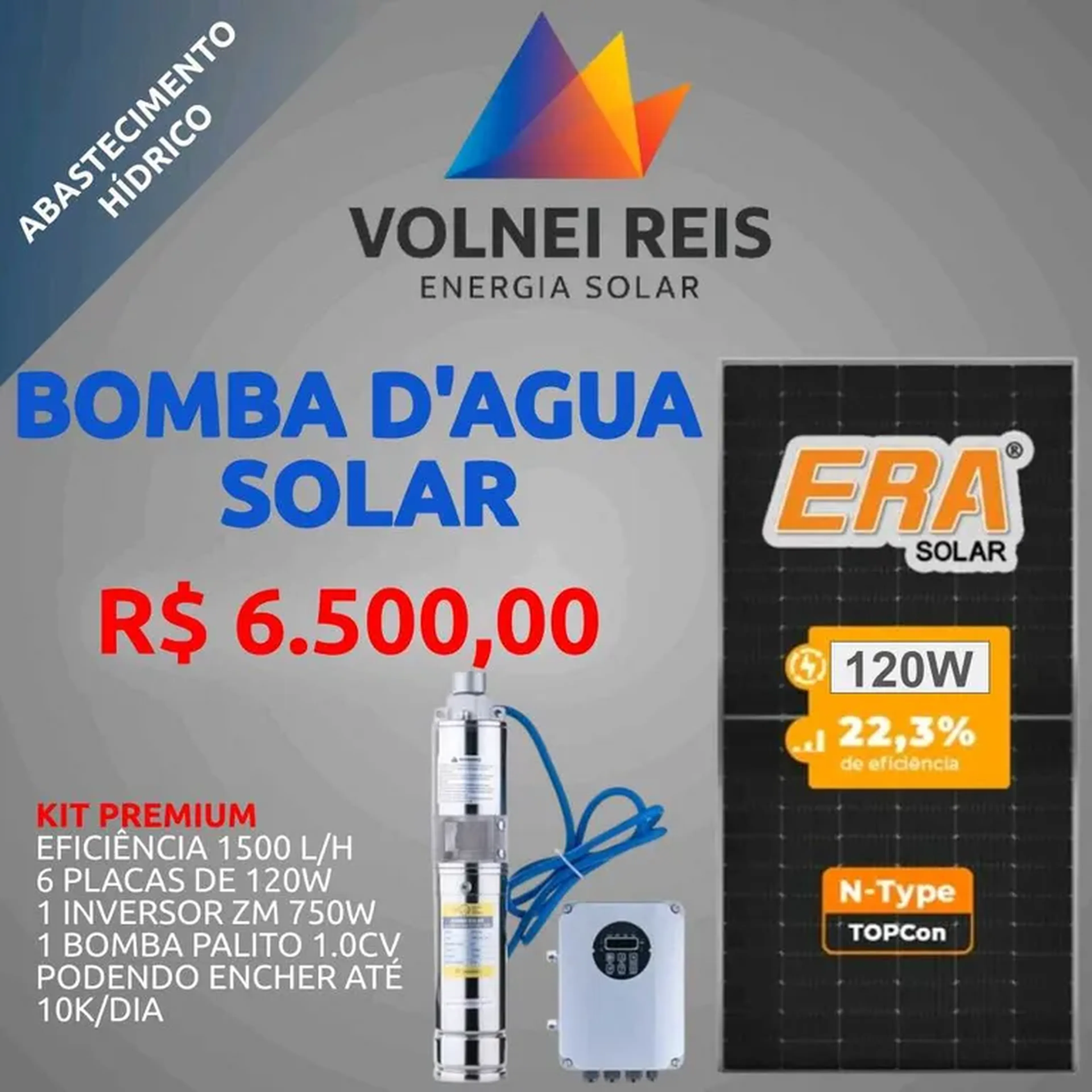 Bomba D'água Solar 1500L H imagem
