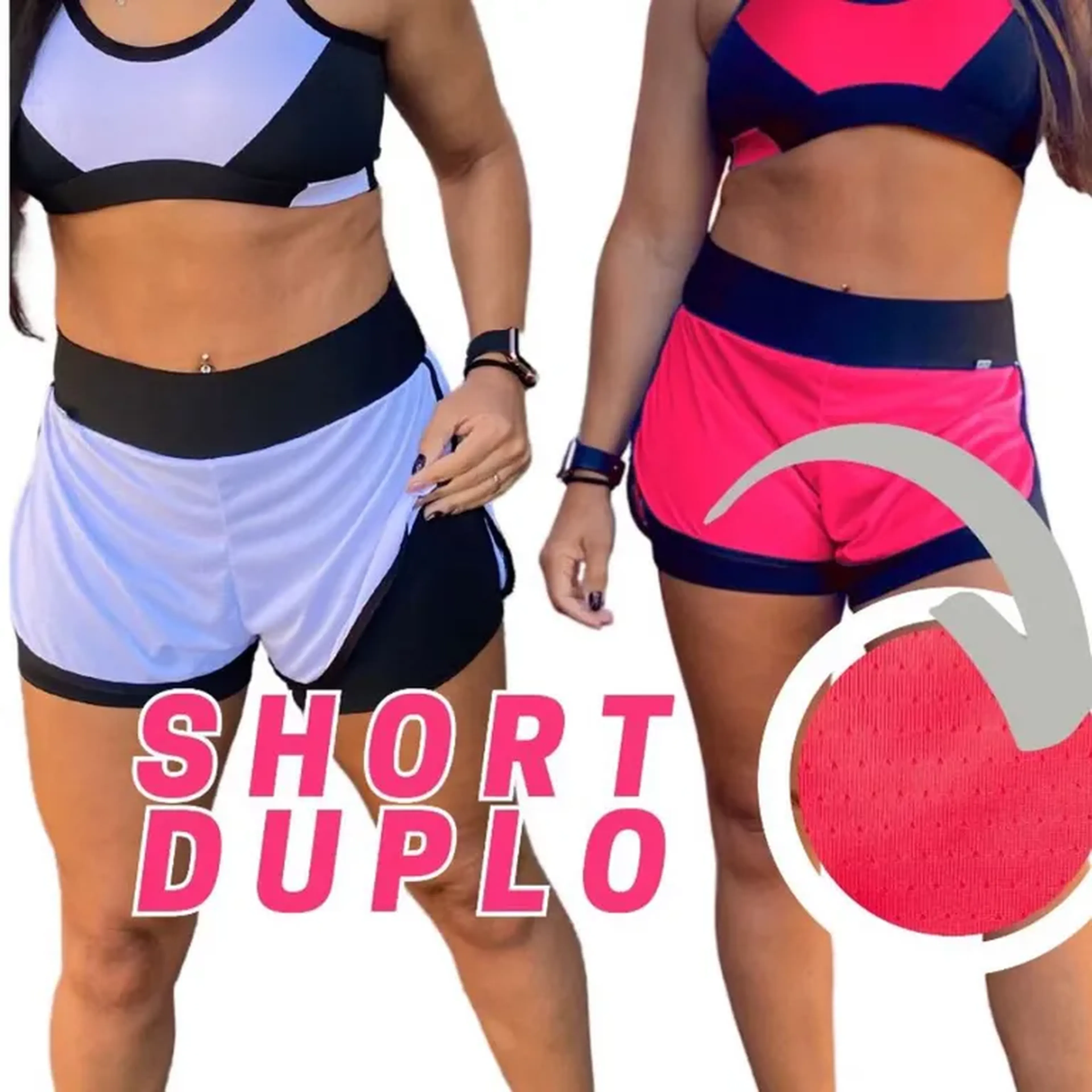 Short de Academia Duplo Curto imagem