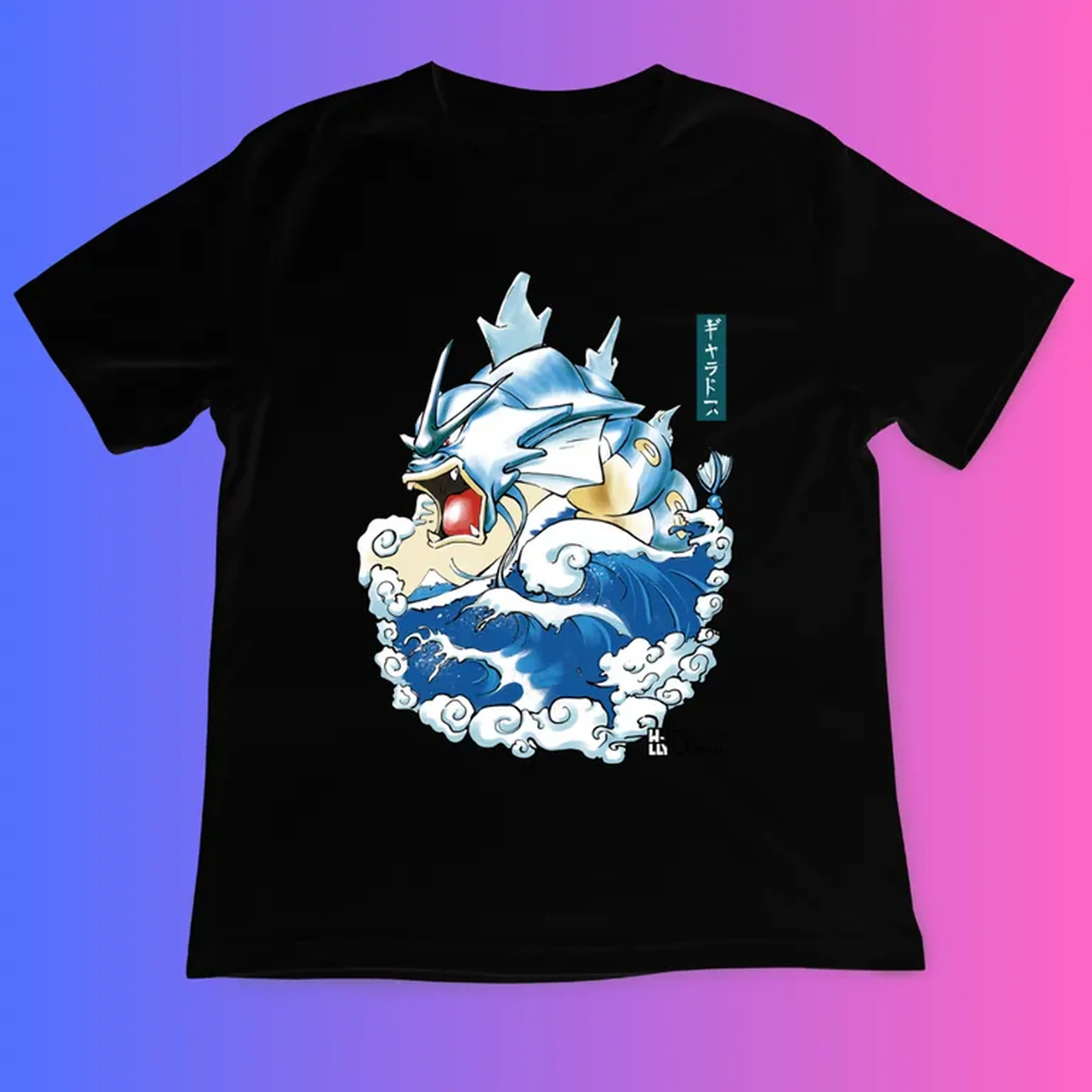 Camiseta Gyarados Preta - by Wally imagem