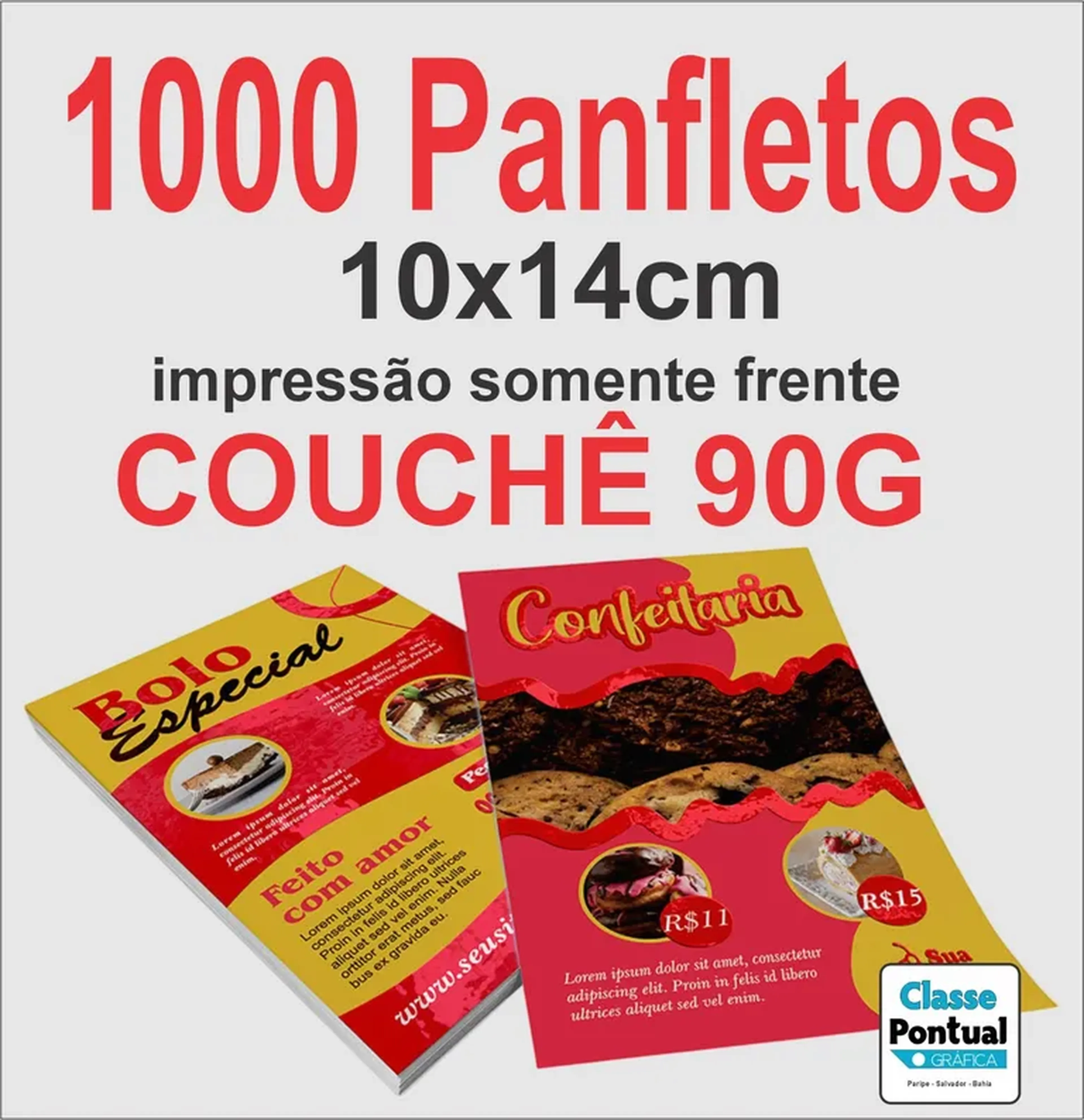 Panfletos 10x14cm _ couchê _1000 unids imagem