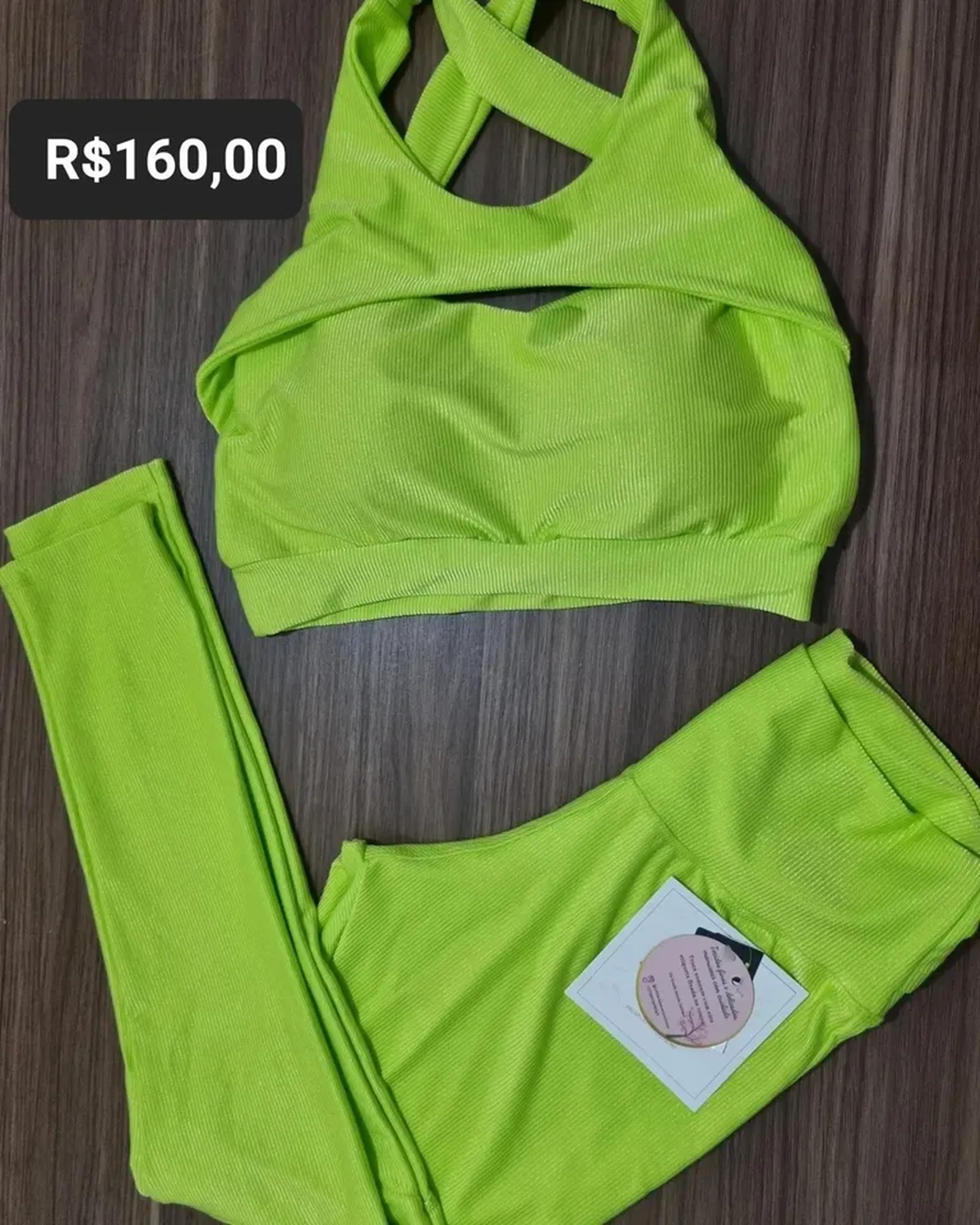 Conjunto fitness top com bojo removível imagem