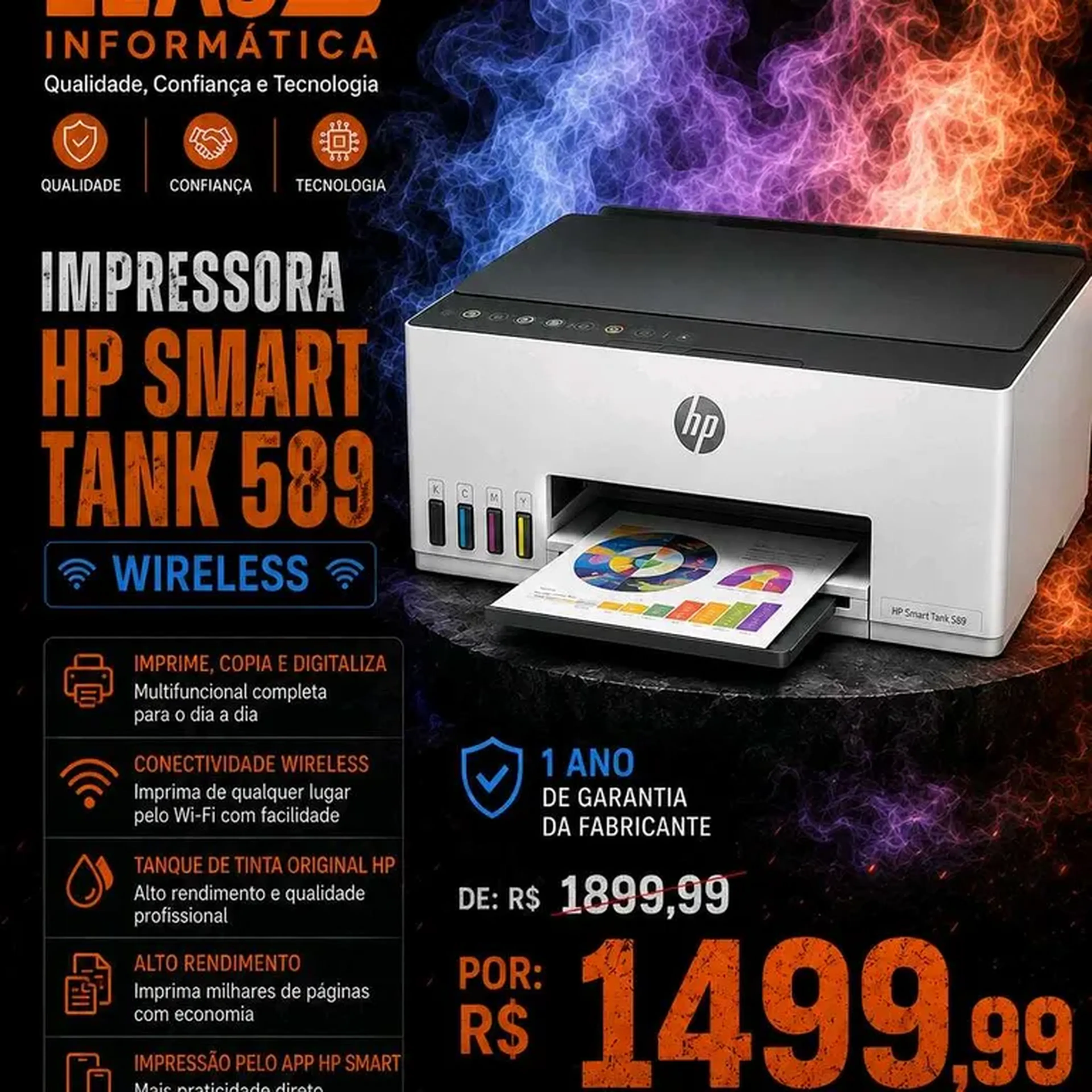 Impressora HP Smart Tânia 589 imagem