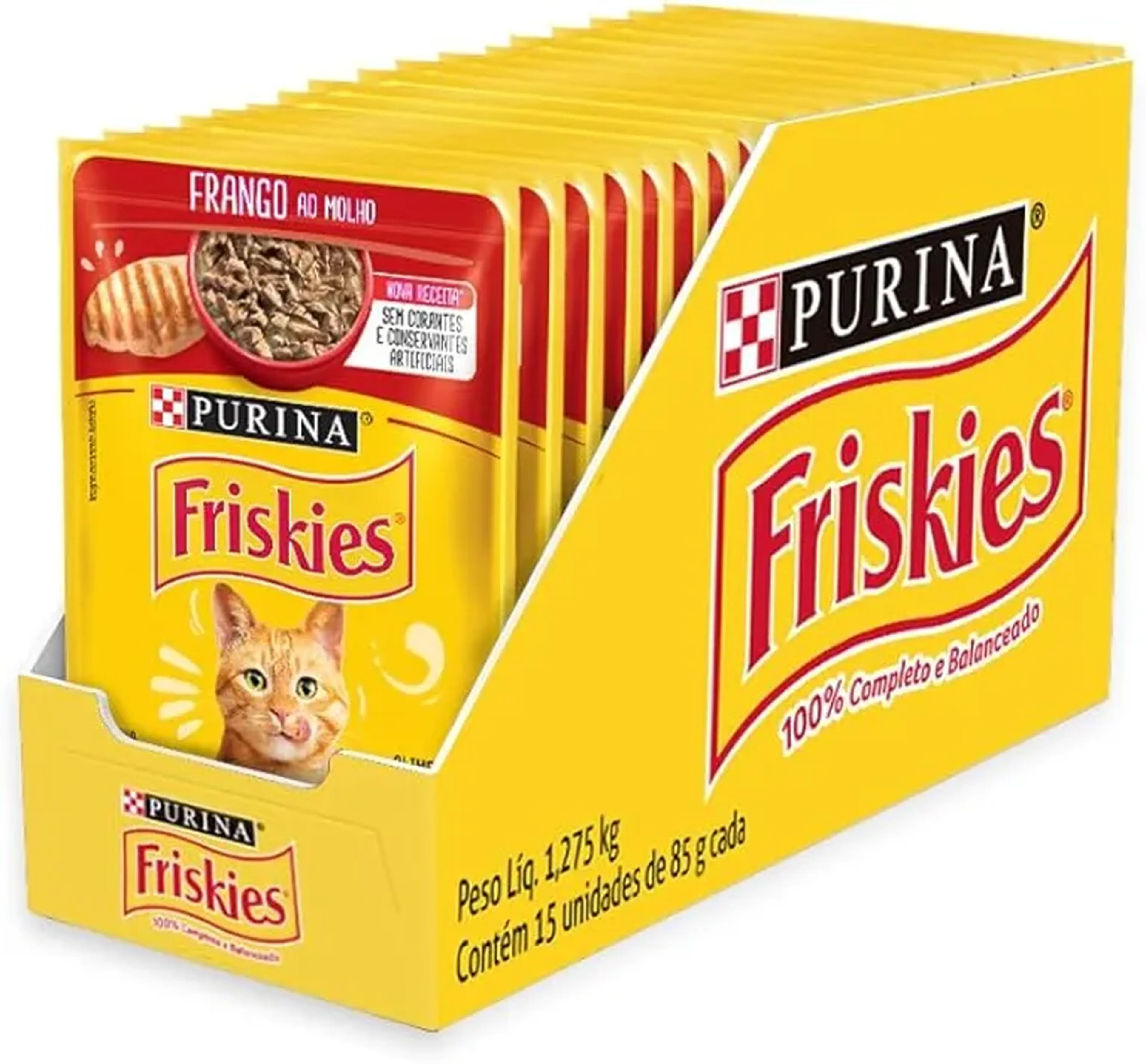 Friskies Sabor Frango ao Molho 85g Caixa Fechada imagem