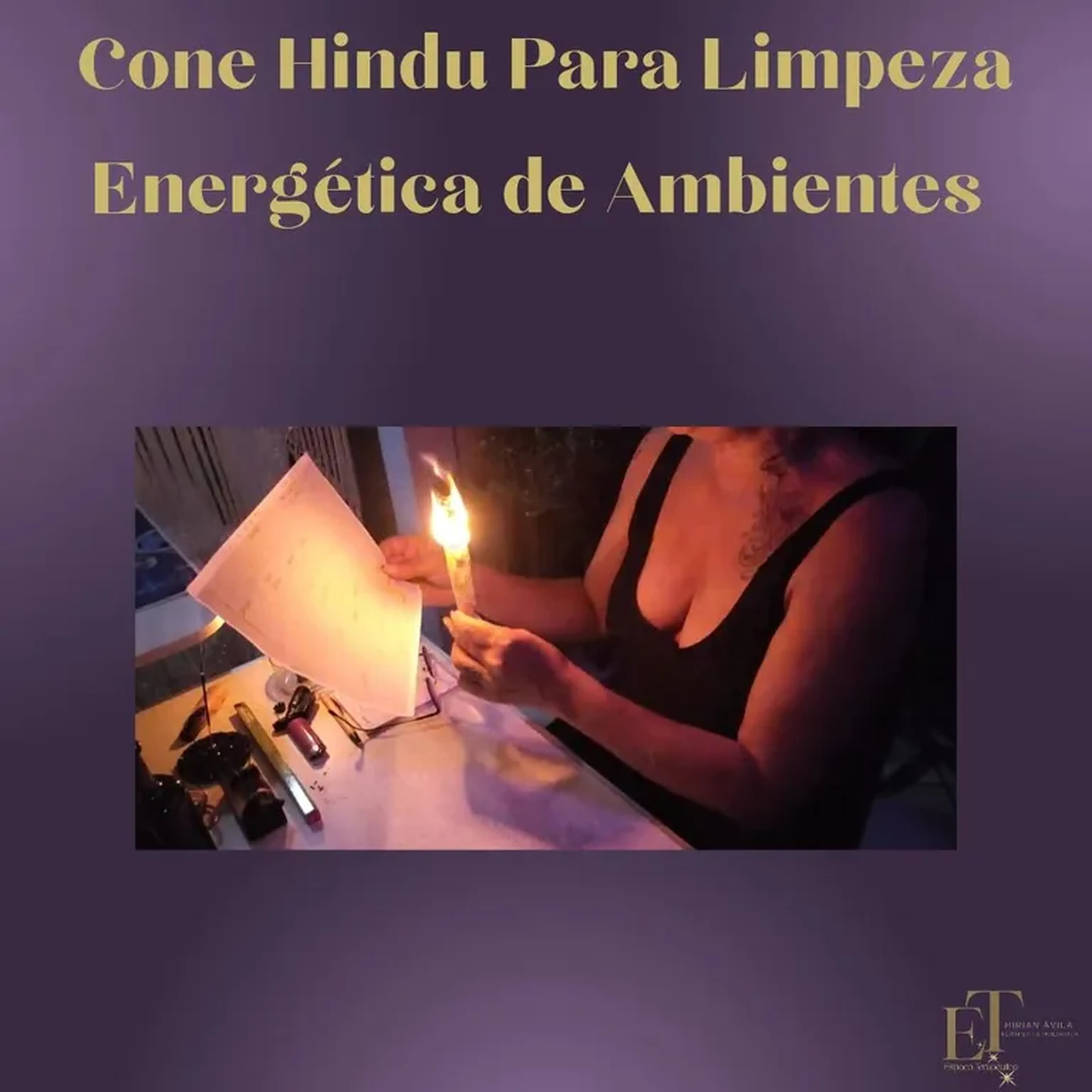 Cone Hindu Para Limpeza Energética de Ambientes imagem