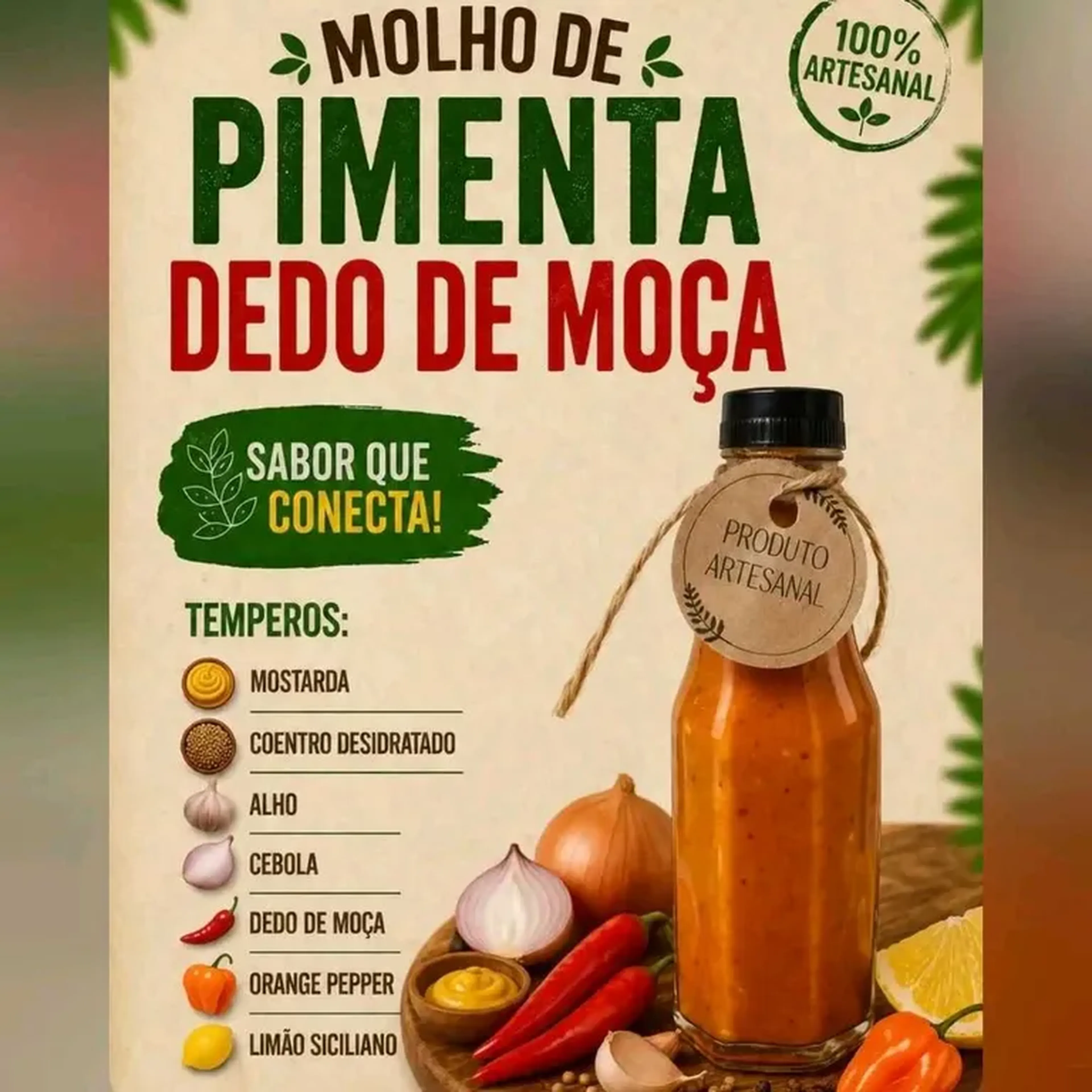 Molho de Pimenta Dedo de Moça imagem