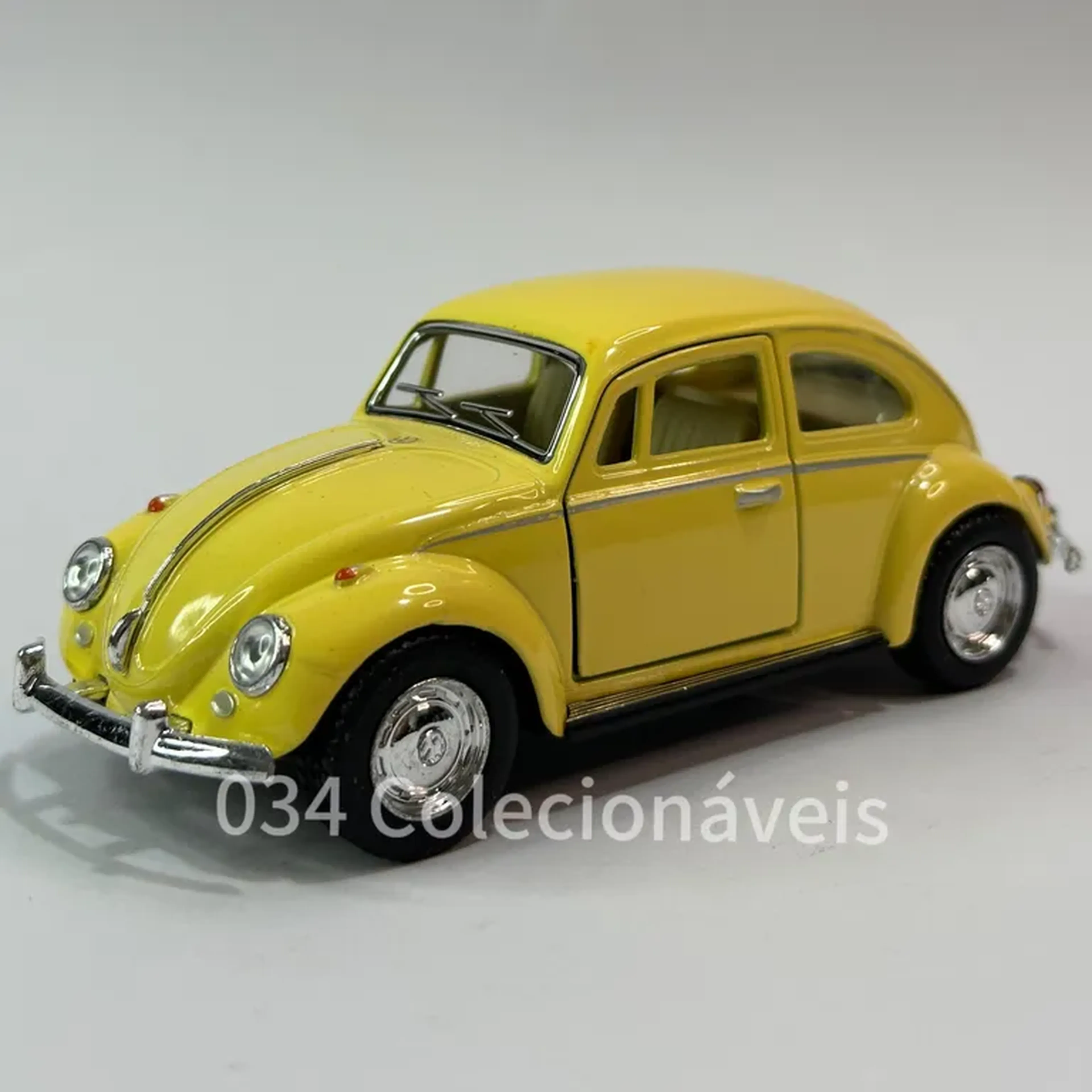 Miniatura Fusca Kinsmart Amarelo imagem