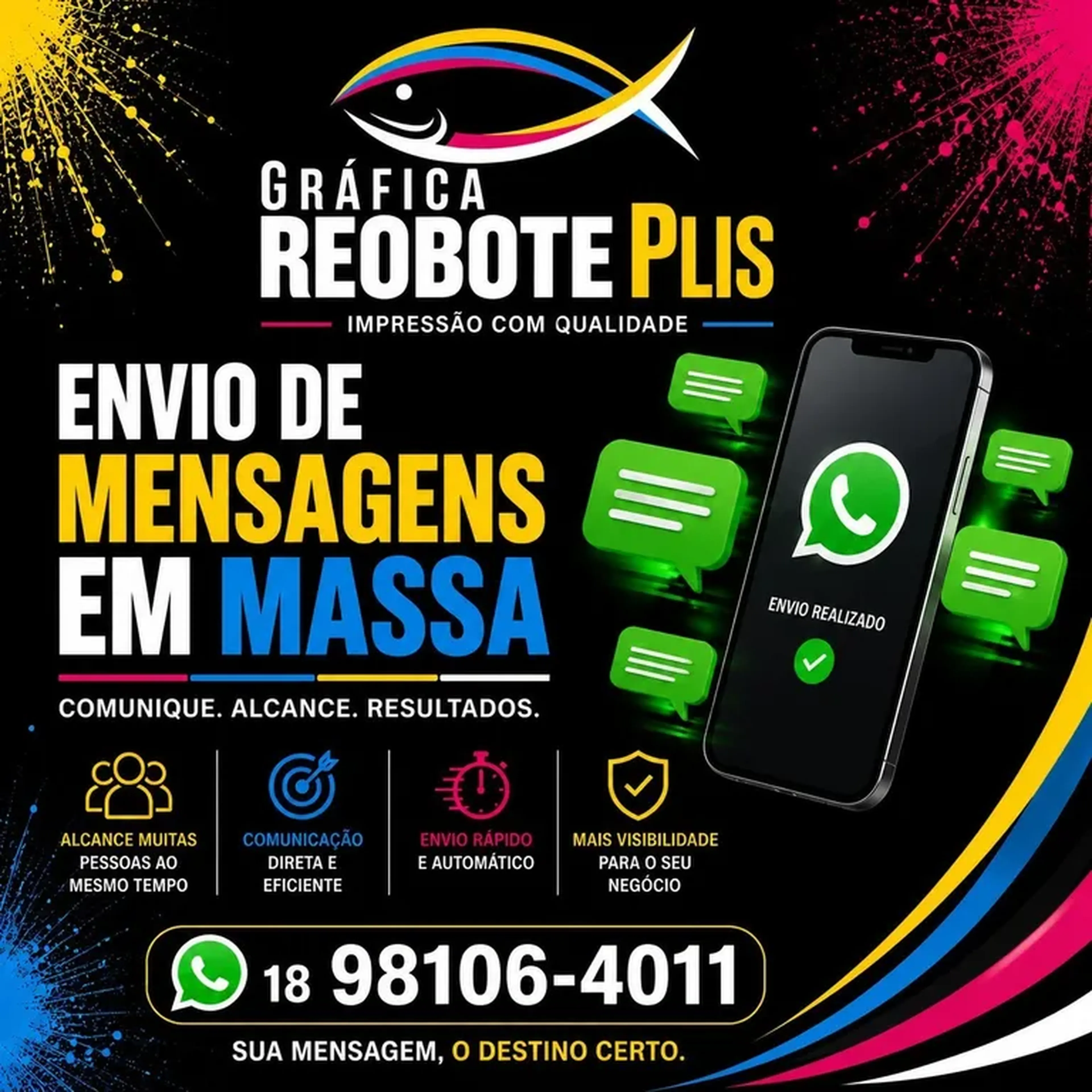 1 mês de envio de mensagens em massa pelo whatsapp imagem