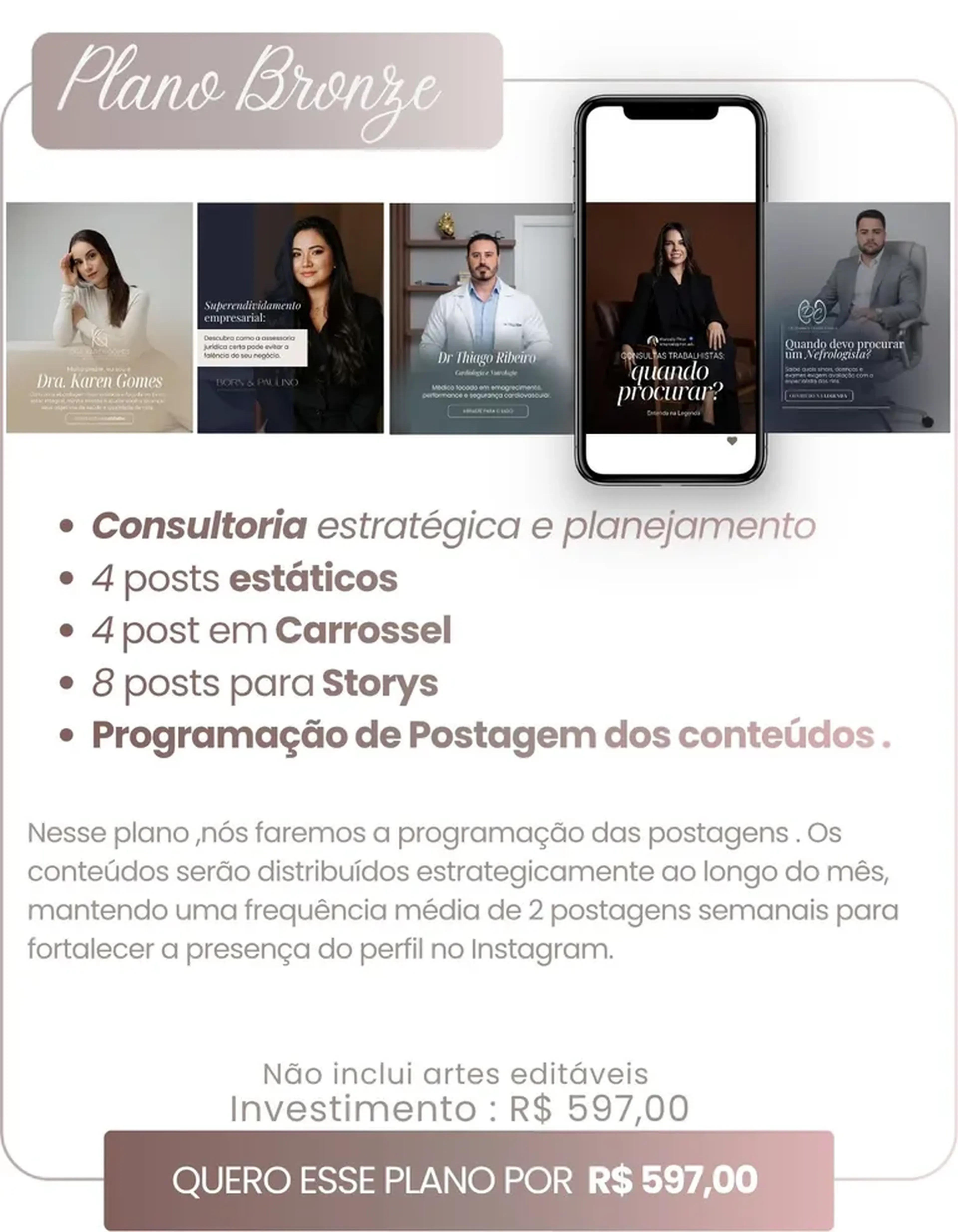 Posts + Postagens - Plano Bronze imagem