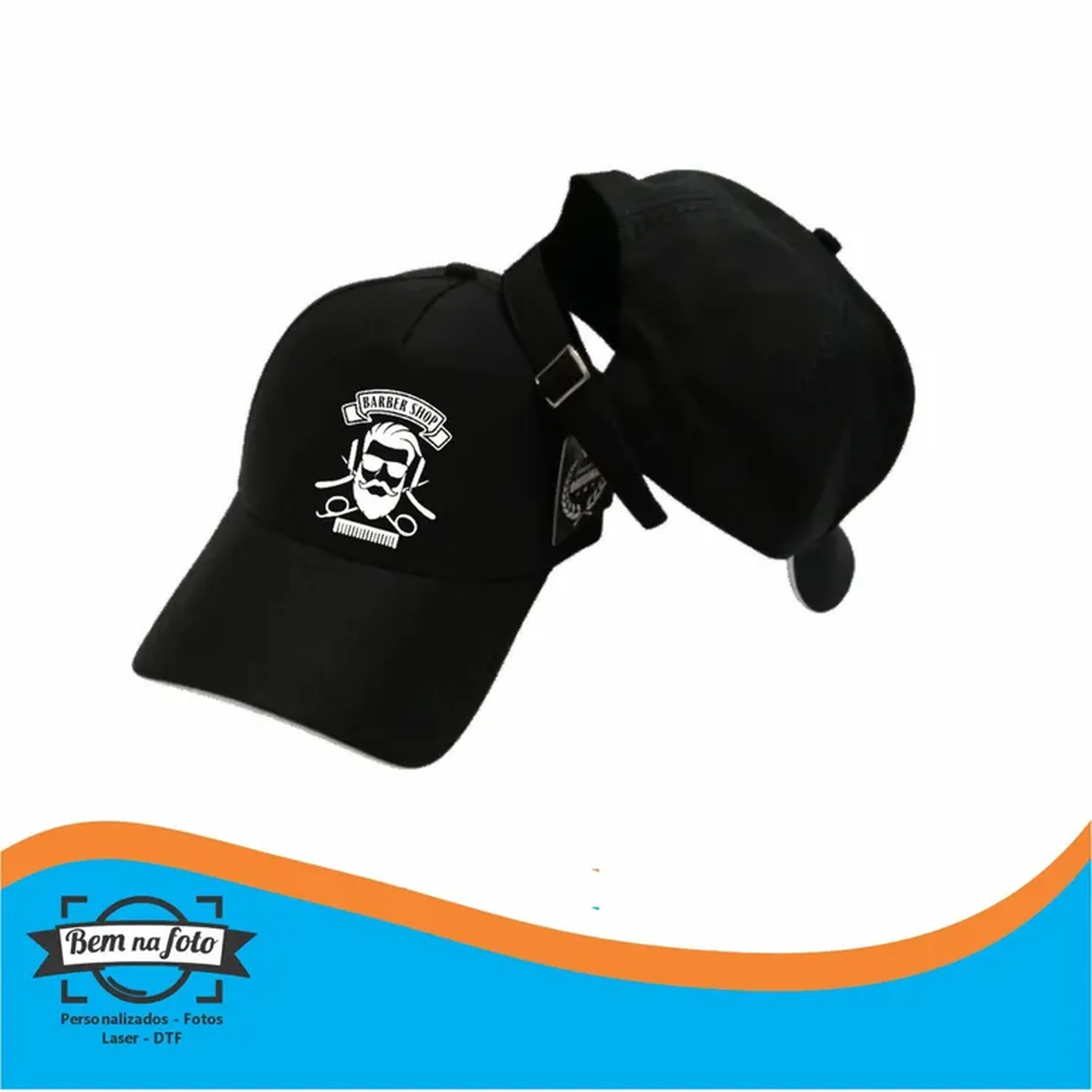 Boné preto personalizado imagem