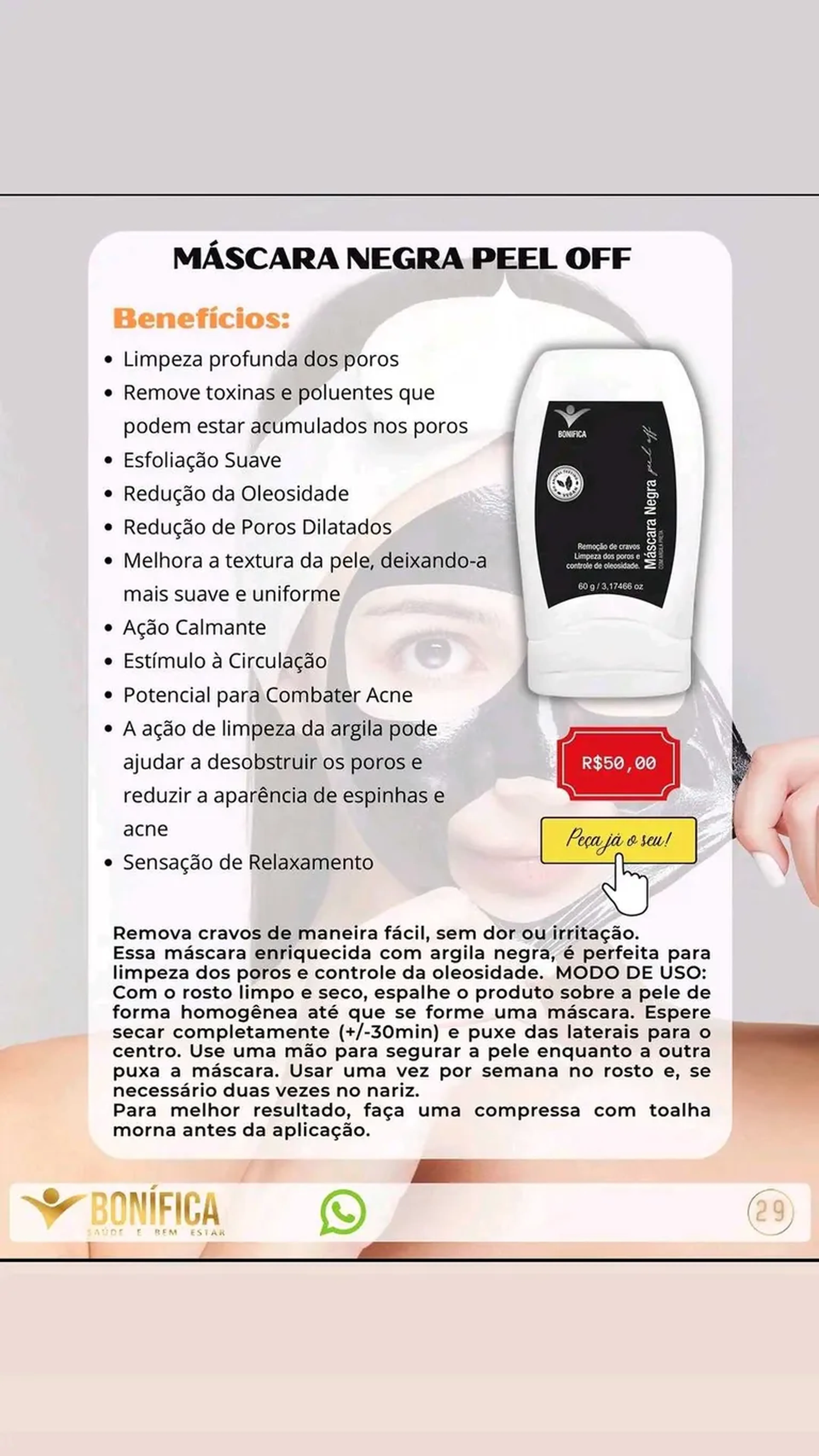 Máscara Negra Peel Off imagem