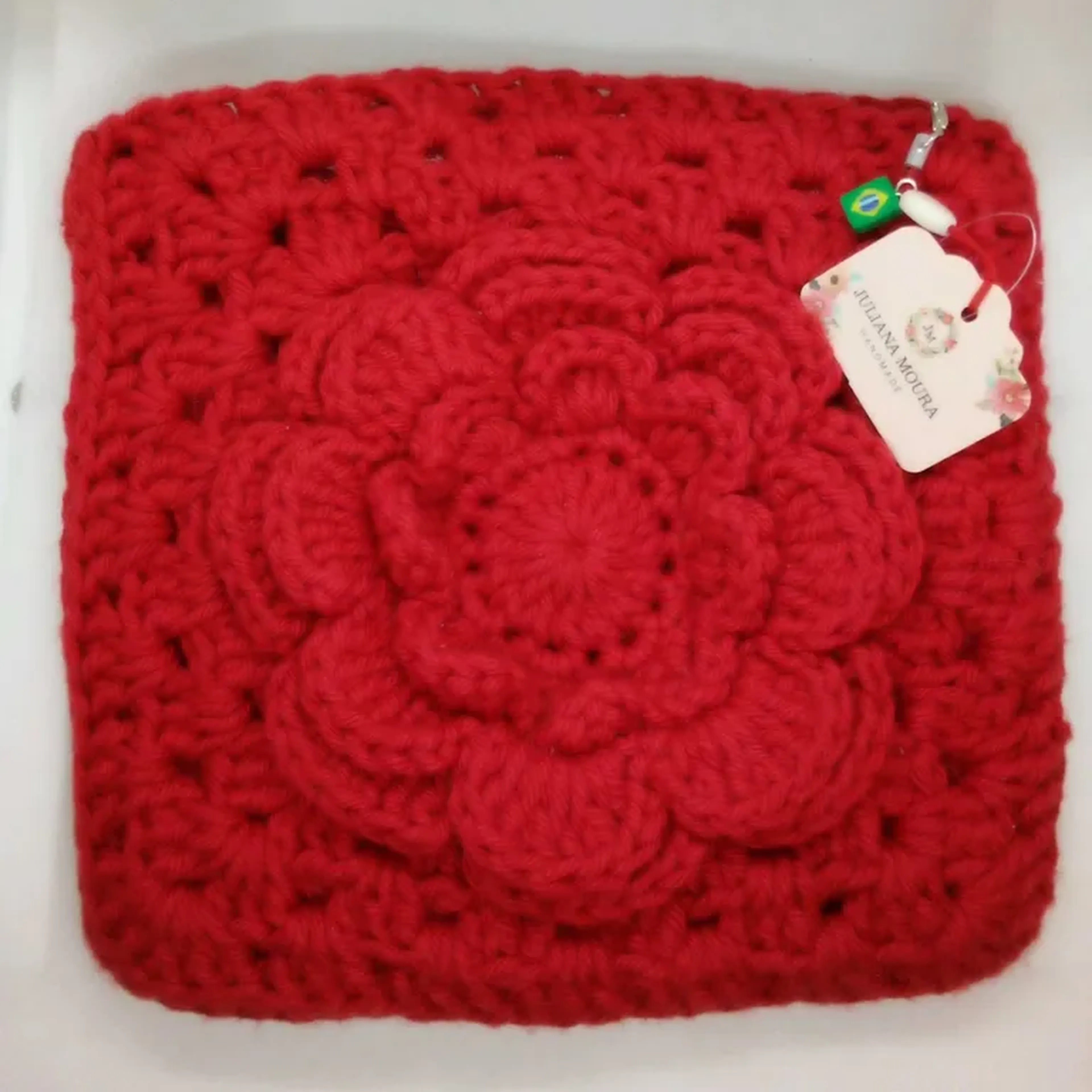 Case Kindle Flor em Relevo Vermelha imagem