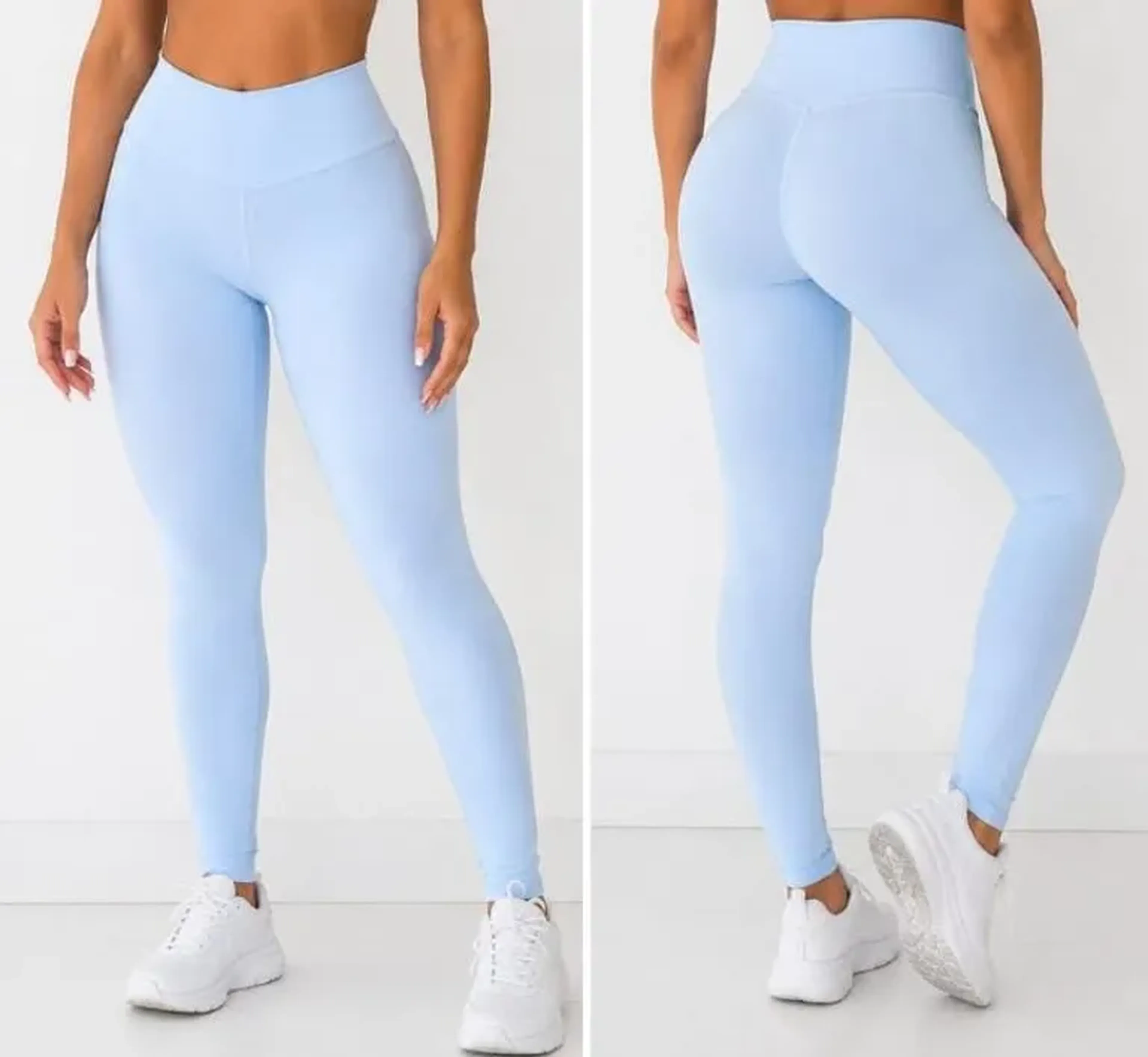 calça legging poliamida azul bebe zero transparência imagem