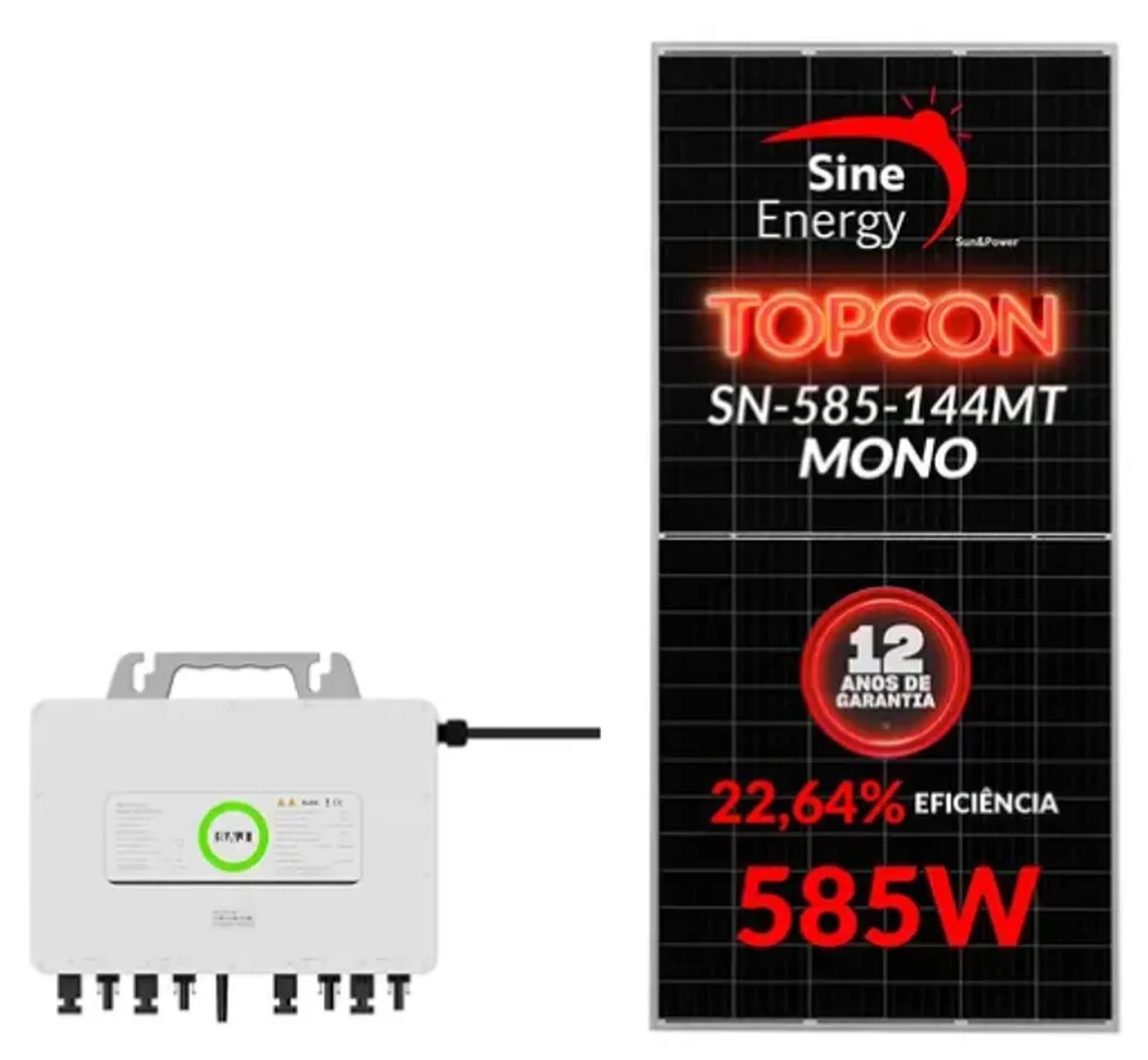 KIT SOLAR MICRO SAJ 2,34 KWP MON. 220V METALICO imagem