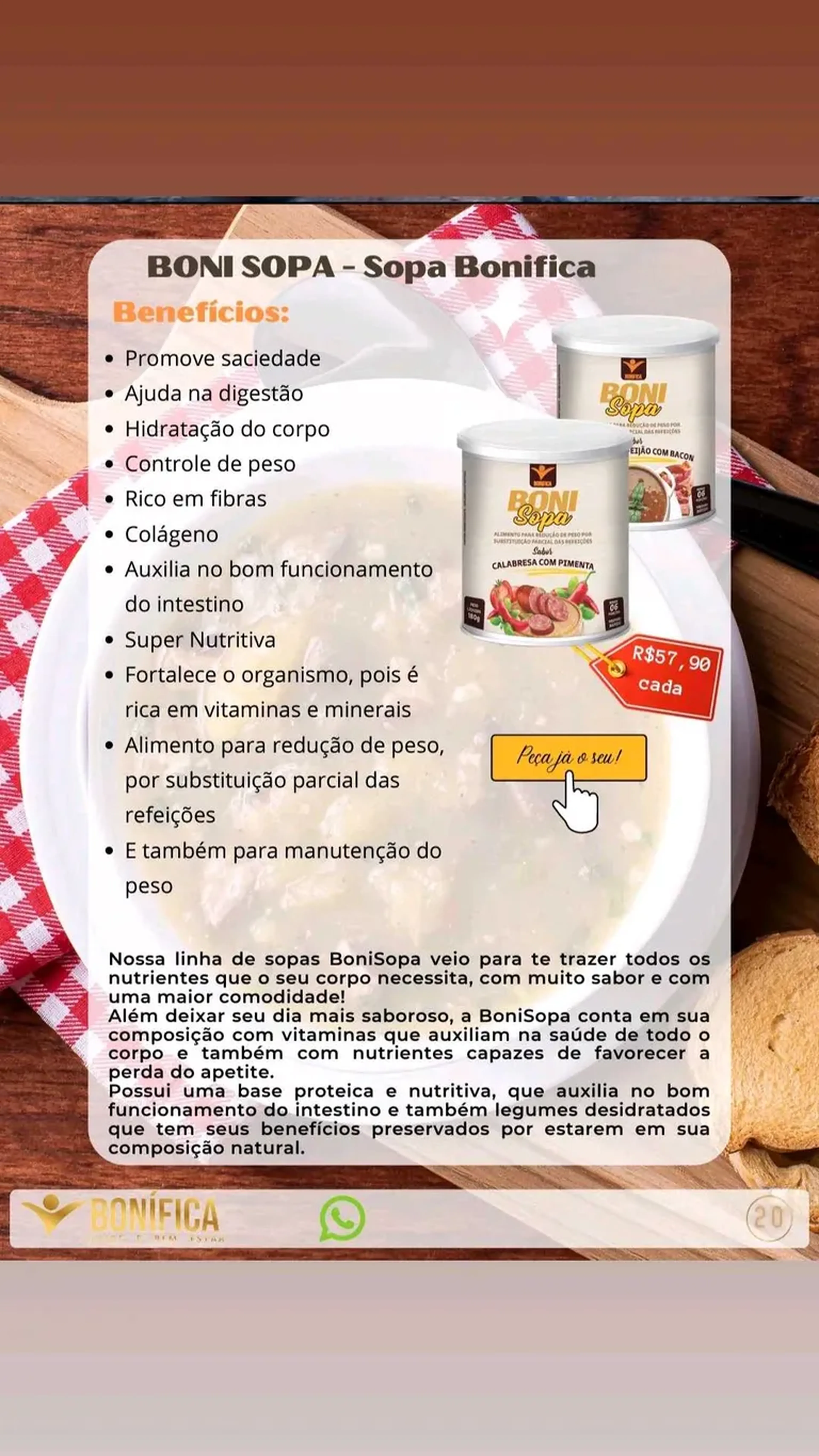 Sopa Bonifica Sabor Calabresa com Pimenta imagem