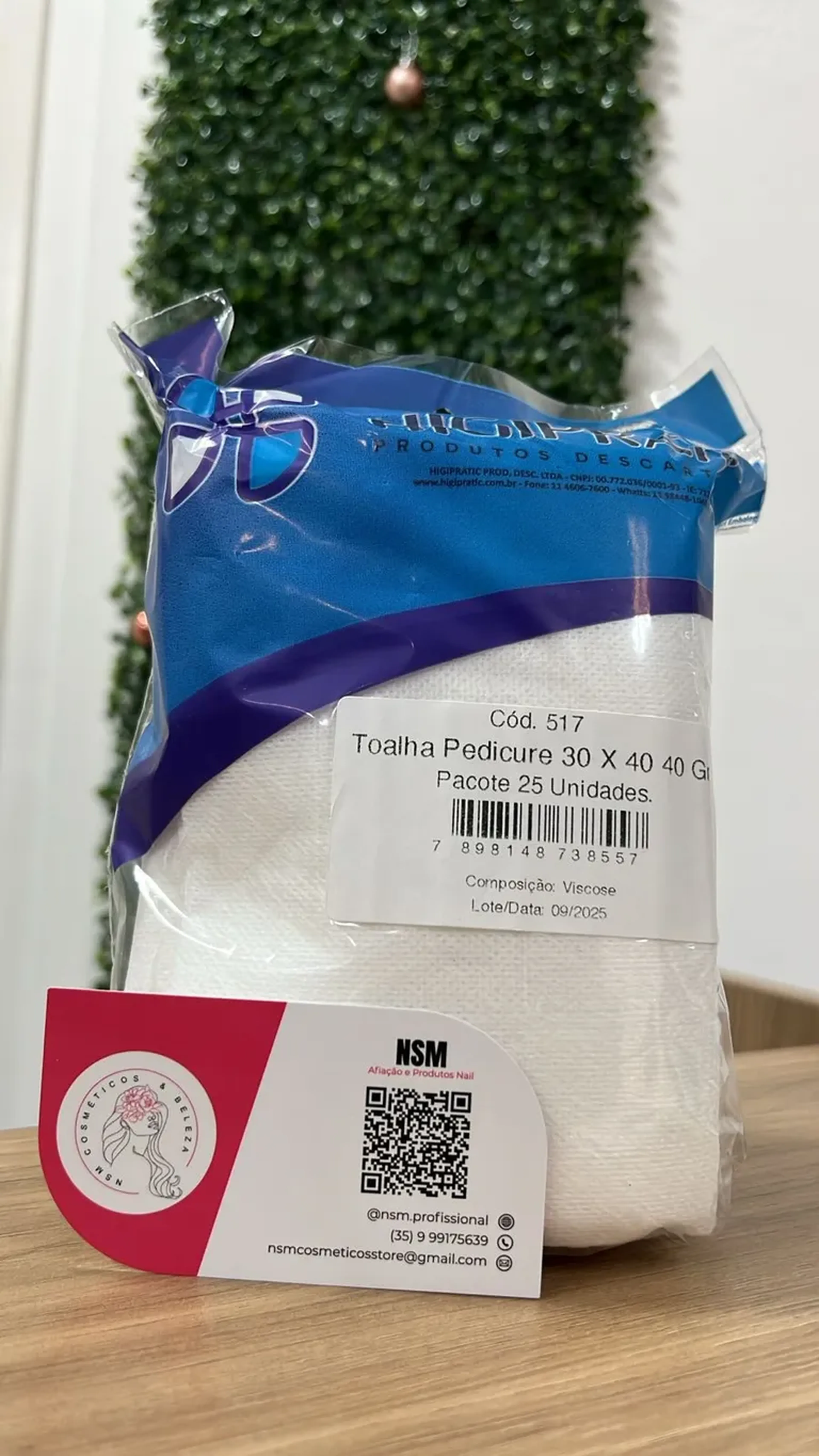 Toalha Pedicure 25un - Higipratic imagem