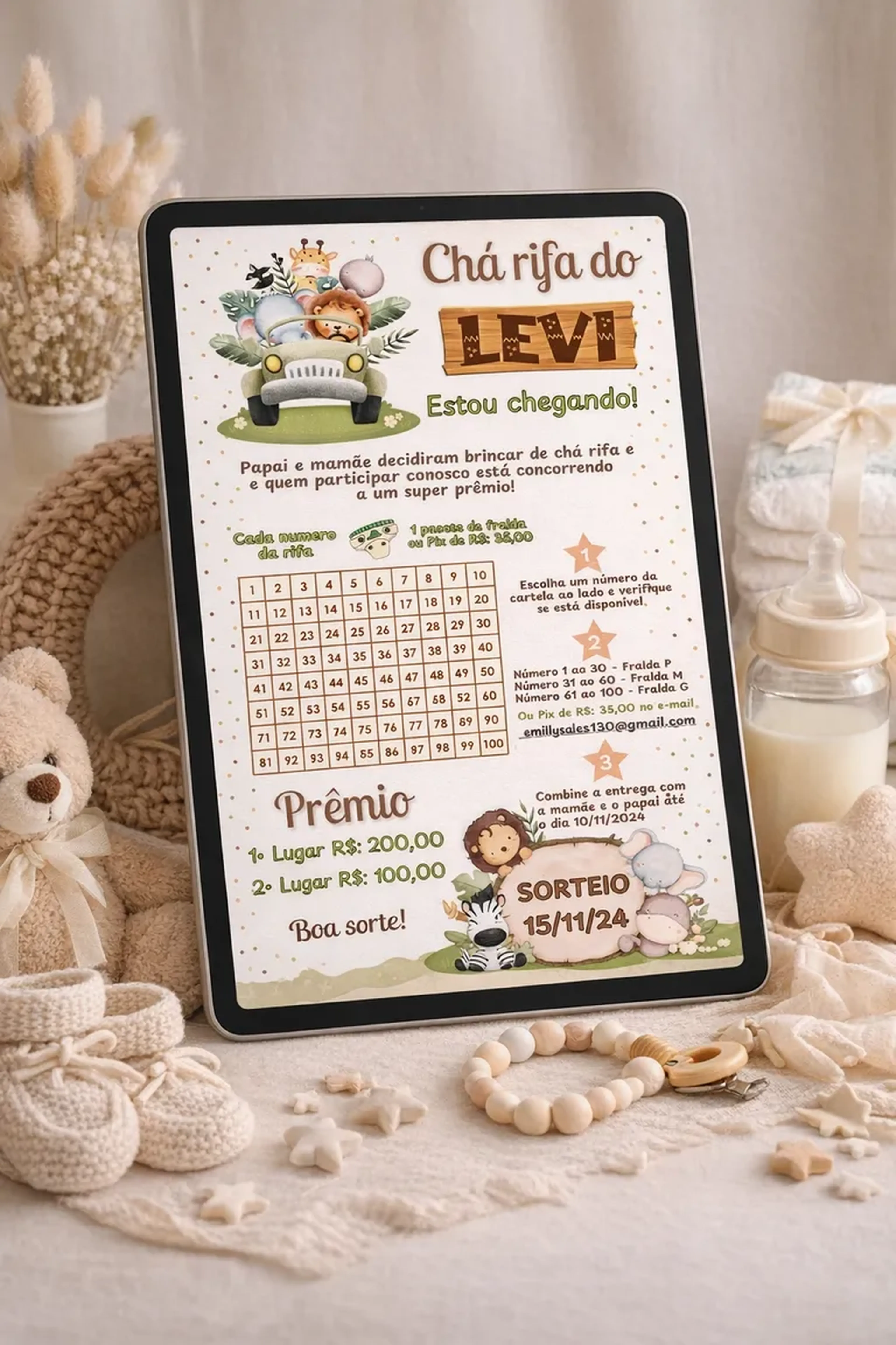 Chá rifa personalizado imagem